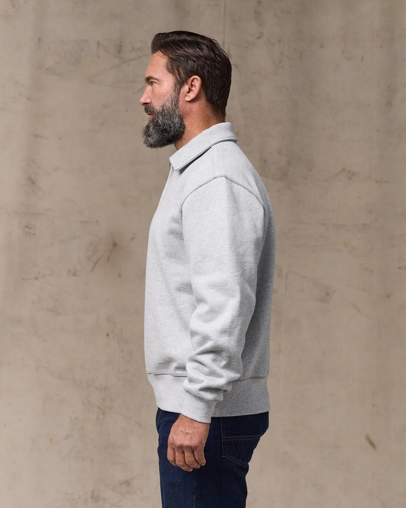14-oz. Heritage Fleece Quarter Zip - Gray Heather - Image 4