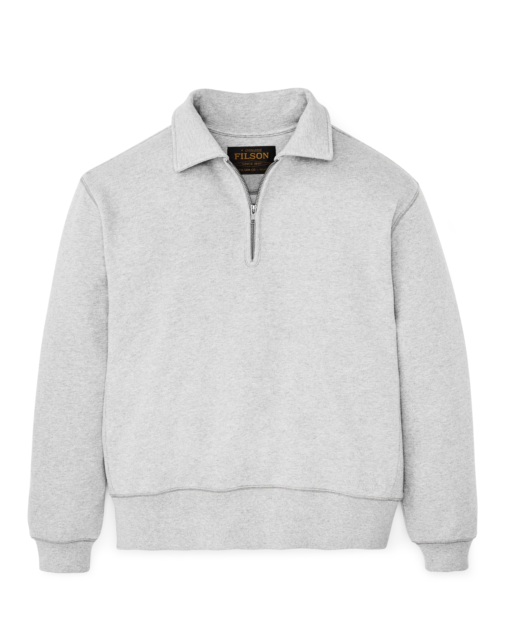 14-oz. Heritage Fleece Quarter Zip - Gray Heather - Image 5
