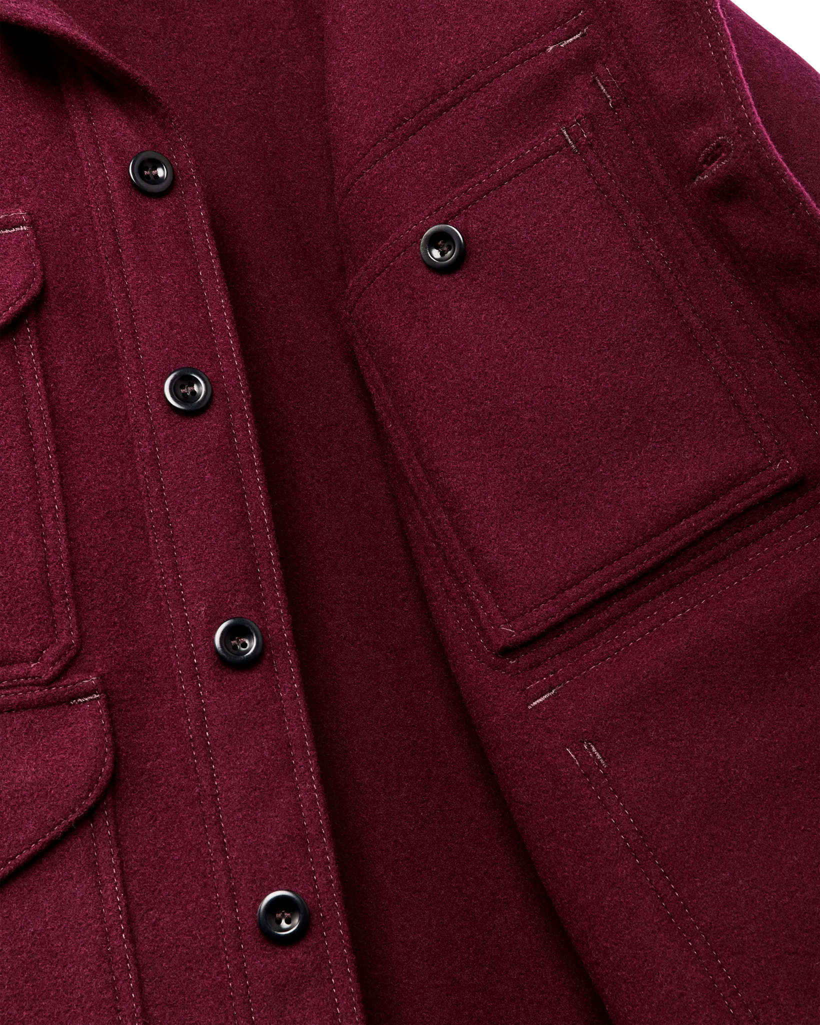 1940s Mackinaw Wool Cruiser Jacket - Wine - Image 8