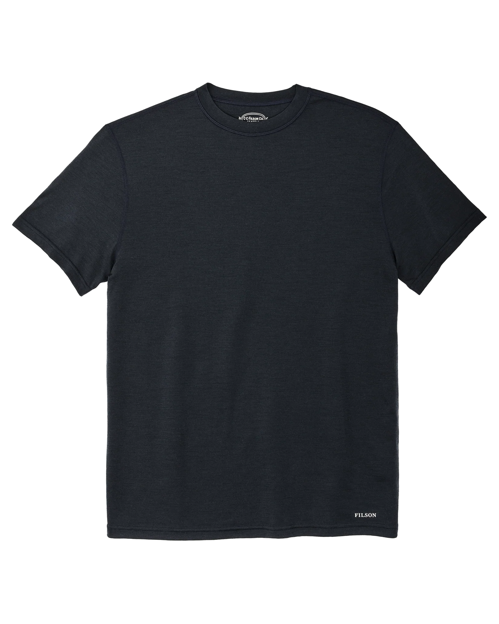 210g Merino Wool Short Sleeve Crewneck T-Shirt - Dark Navy - Image 5