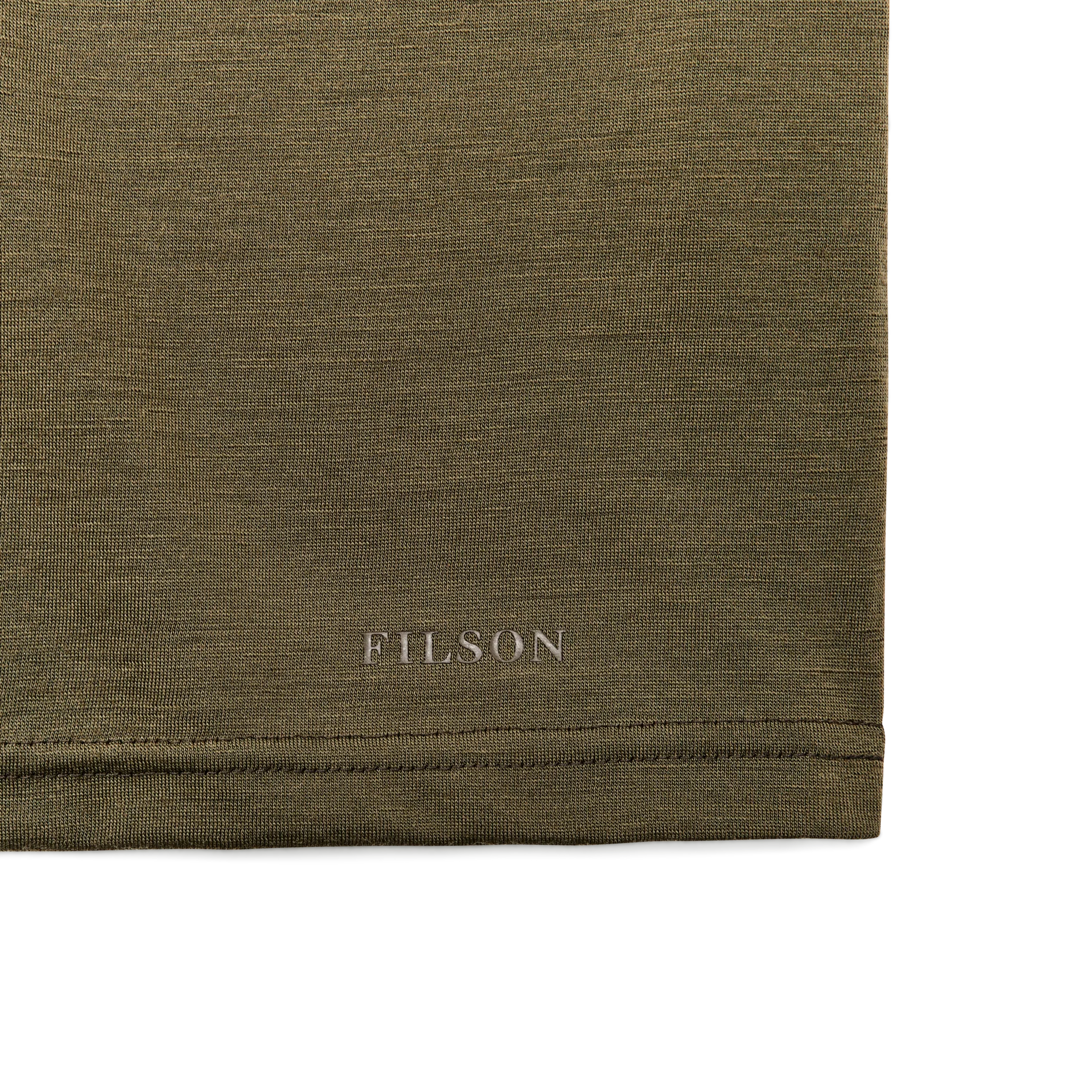 210g Merino Wool Short Sleeve Crewneck T-Shirt - Dark Olive - Image 3