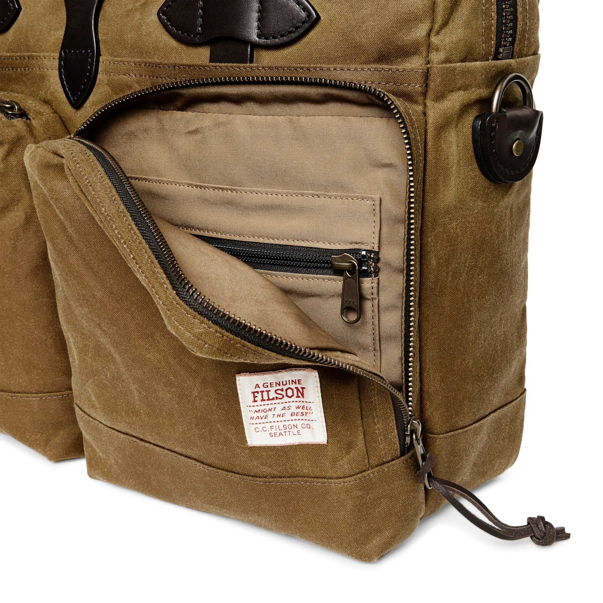 24 Hour Tin Cloth Briefcase - Dark Tan - Image 5