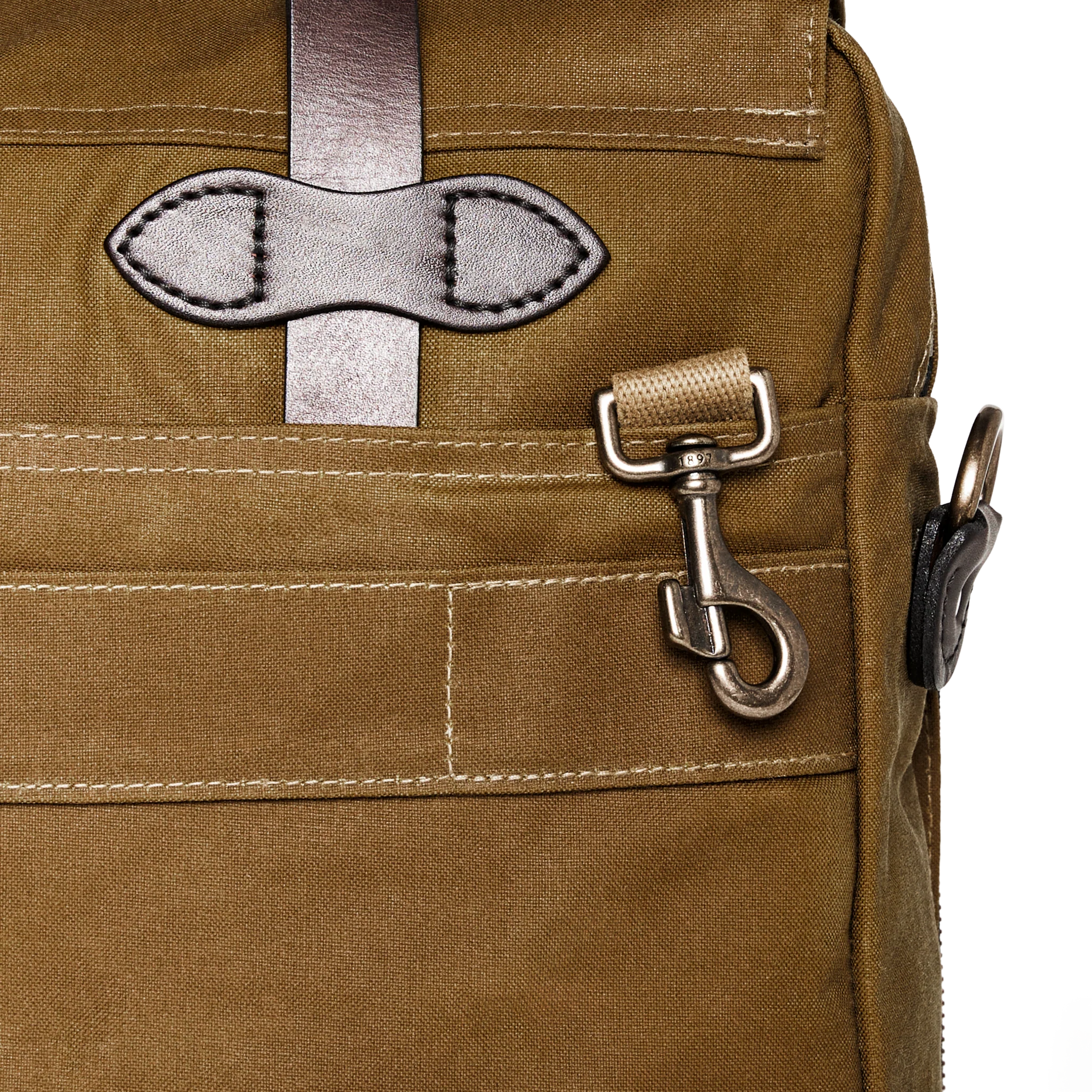 24 Hour Tin Cloth Briefcase - Dark Tan - Image 8