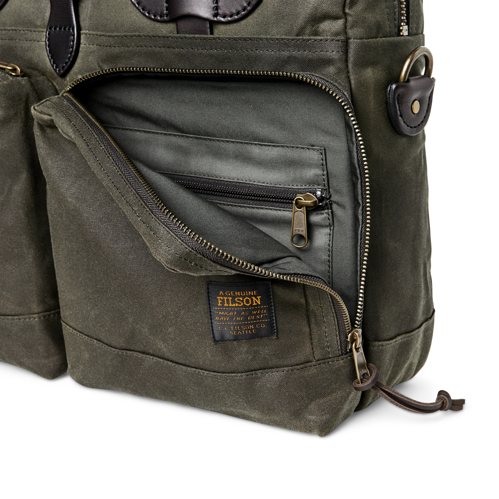 24 Hour Tin Cloth Briefcase - Otter Green - Image 6