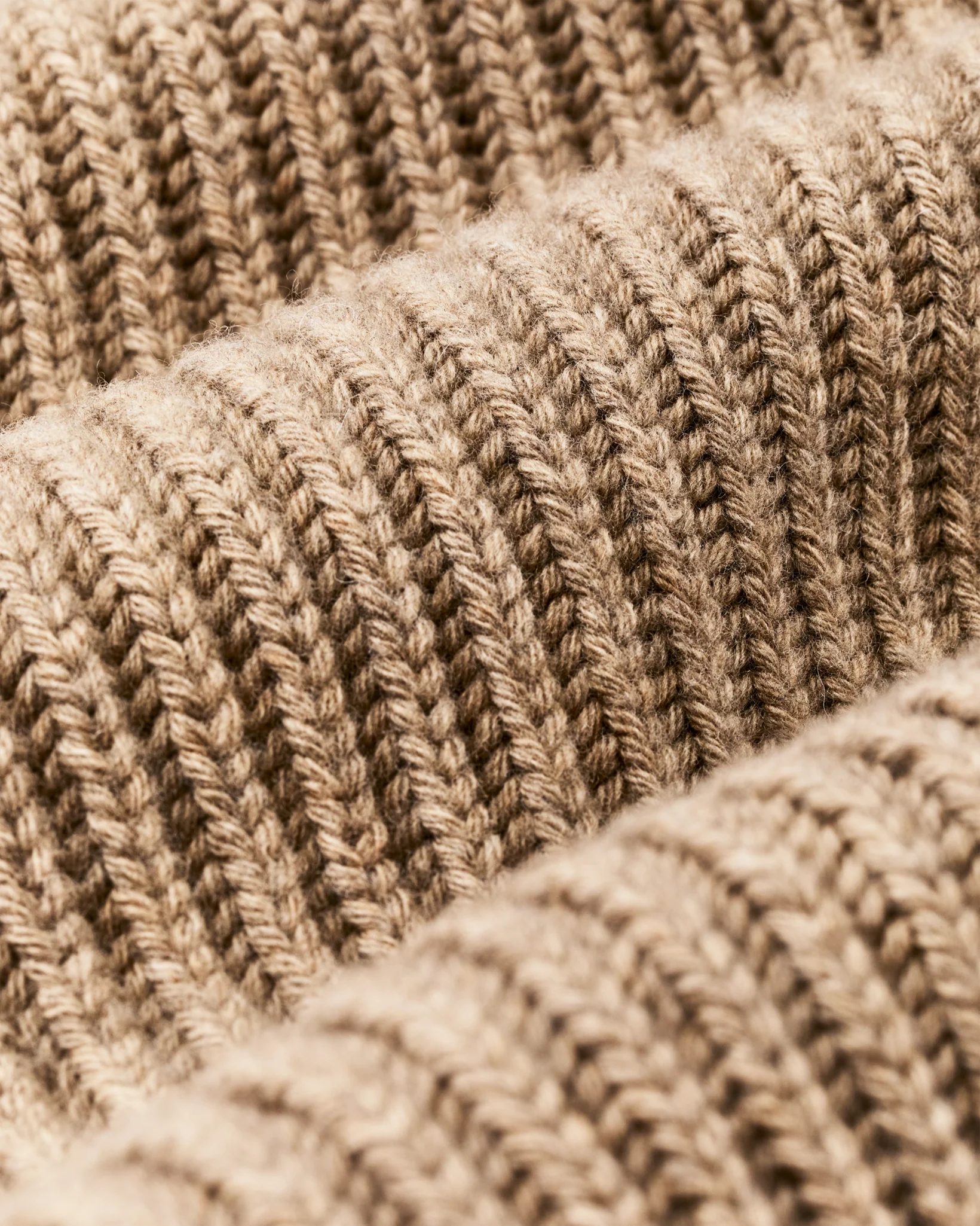 Bristol Shawl Neck Sweater  - Oatmeal Heather / Flame Stripe - Image 4
