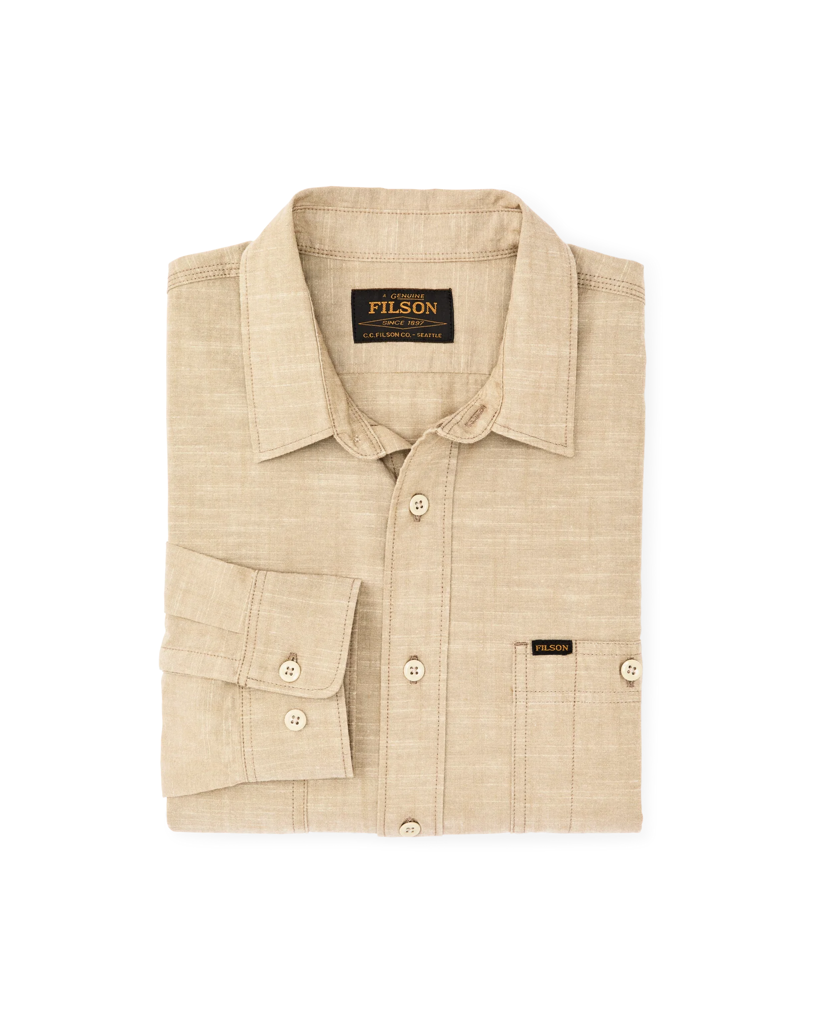 Chambray Cpo Shirt - Tan - Image 6