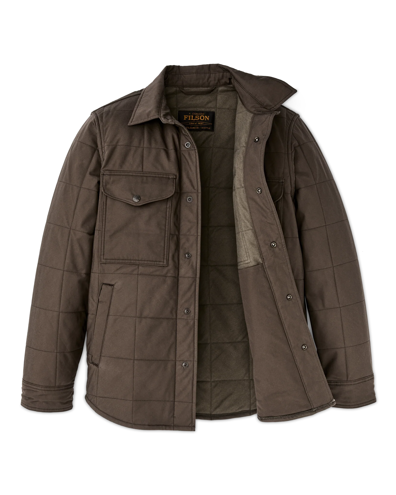 Cover Cloth Quilted Jac-shirt - Slate Black - Image 6