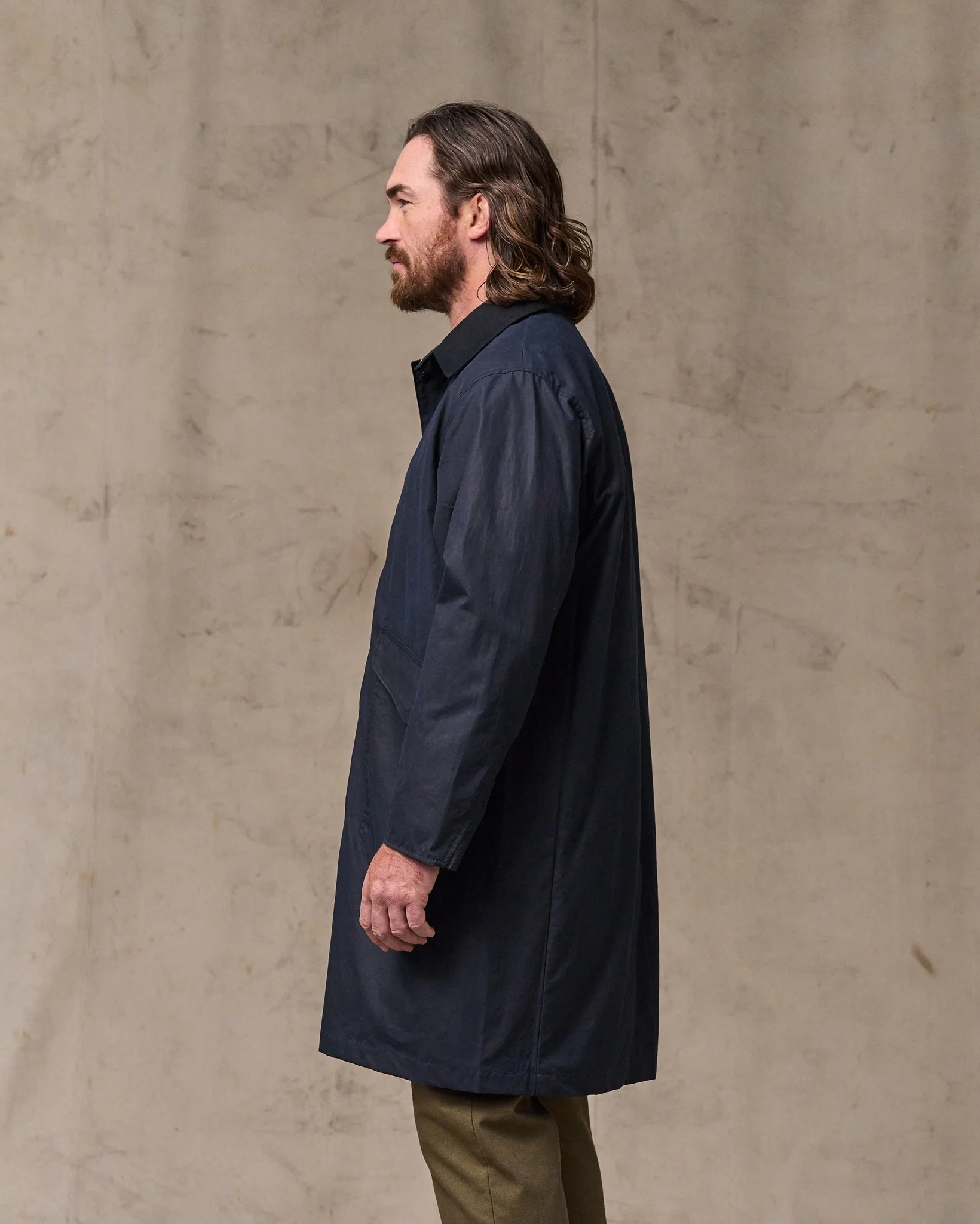 Cover Cloth Trench Coat - Harbor Blue - Image 3