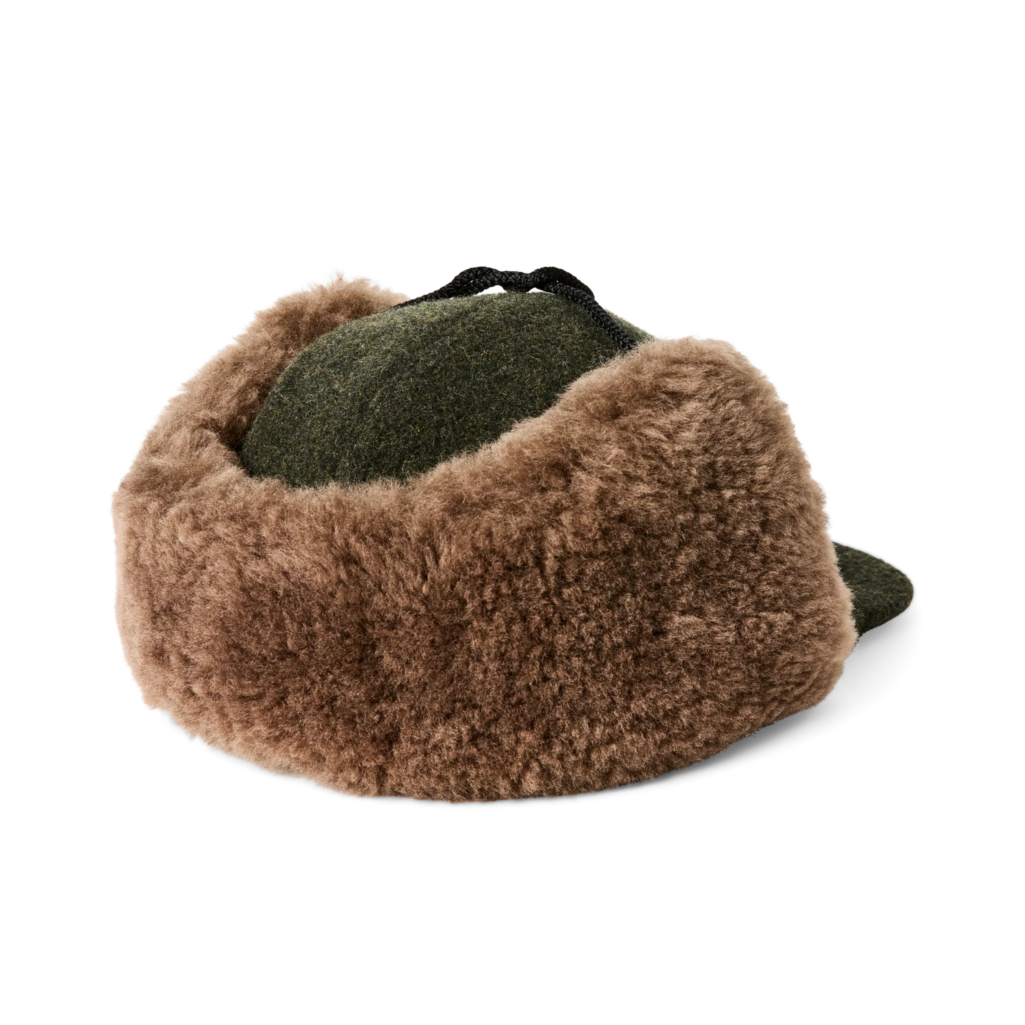 Double Mackinaw Wool Cap - Forest Green / Acorn - Image 4