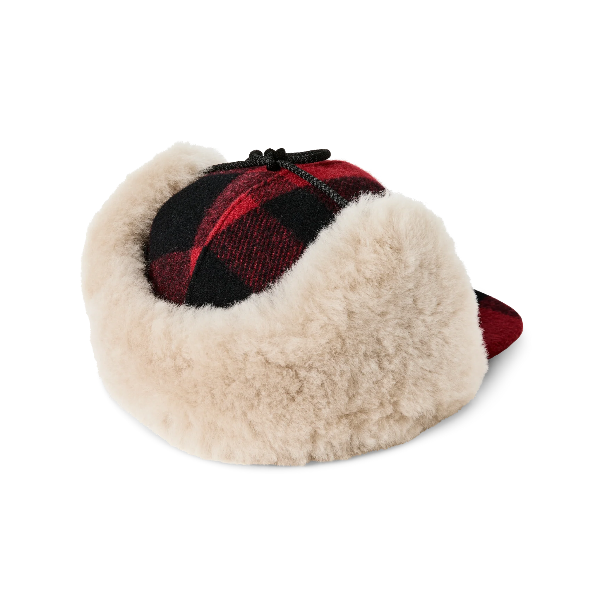 Double Mackinaw Wool Cap - Red Black Plaid/birch - Image 8
