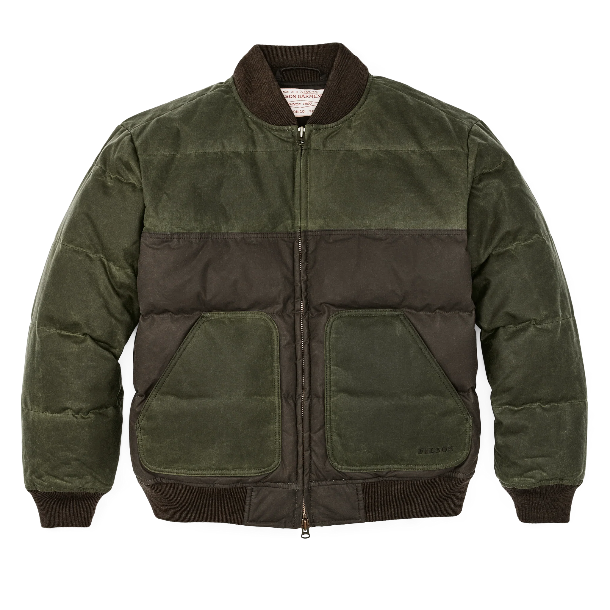 Down Bomber Jacket - Otter Green - Image 3