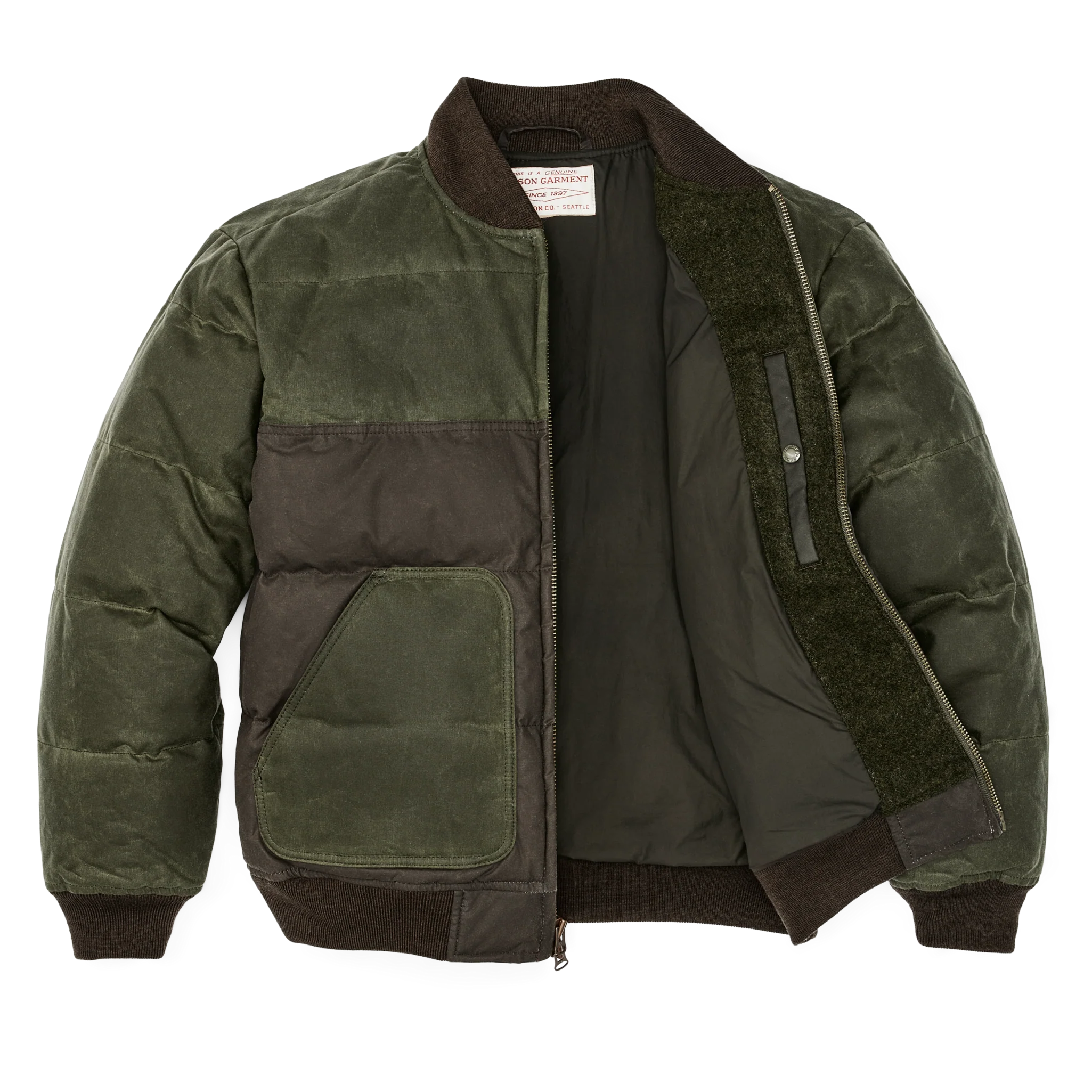 Down Bomber Jacket - Otter Green - Image 5