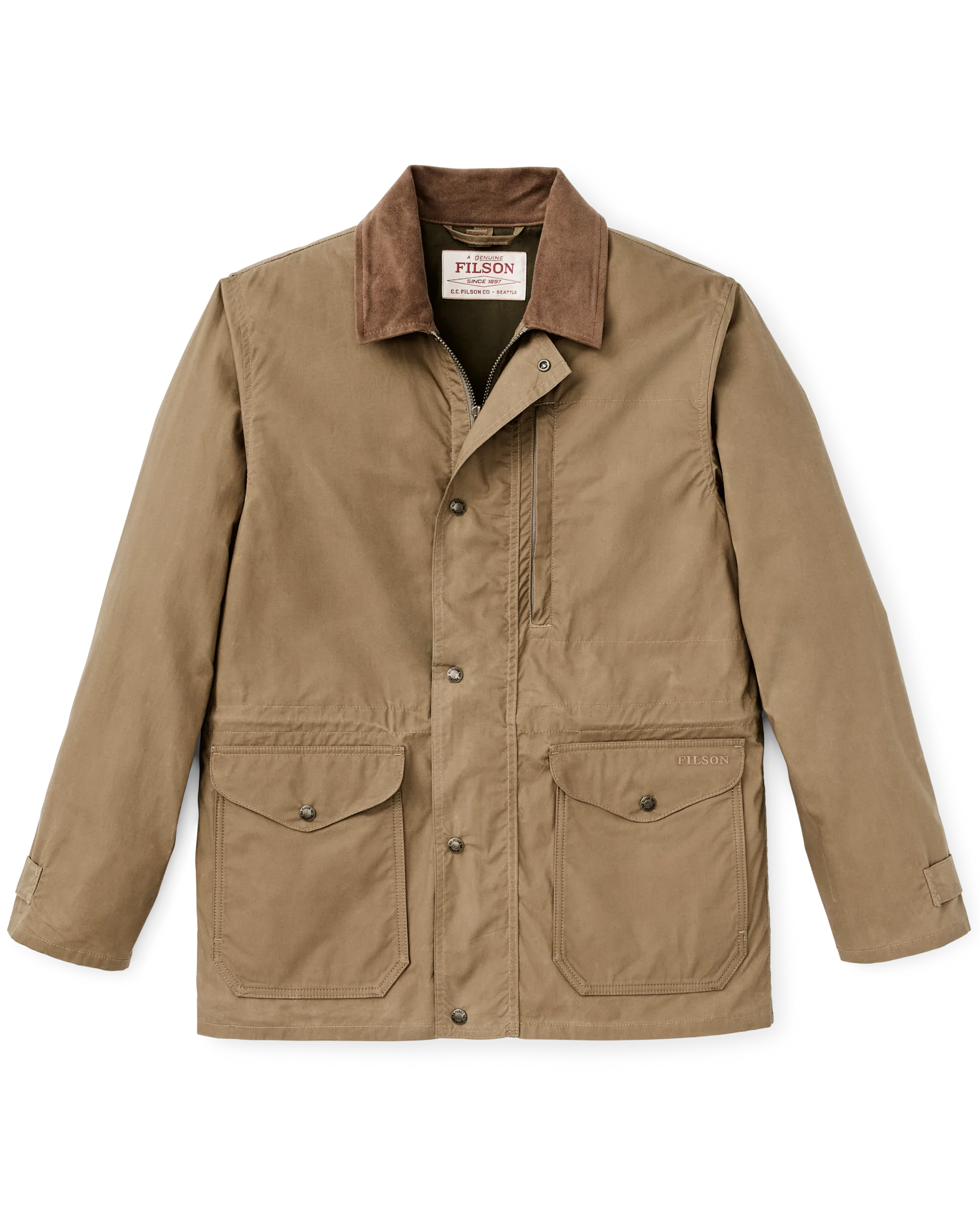 Dry Wax Mile Marker Coat - Dark Beige - Image 5