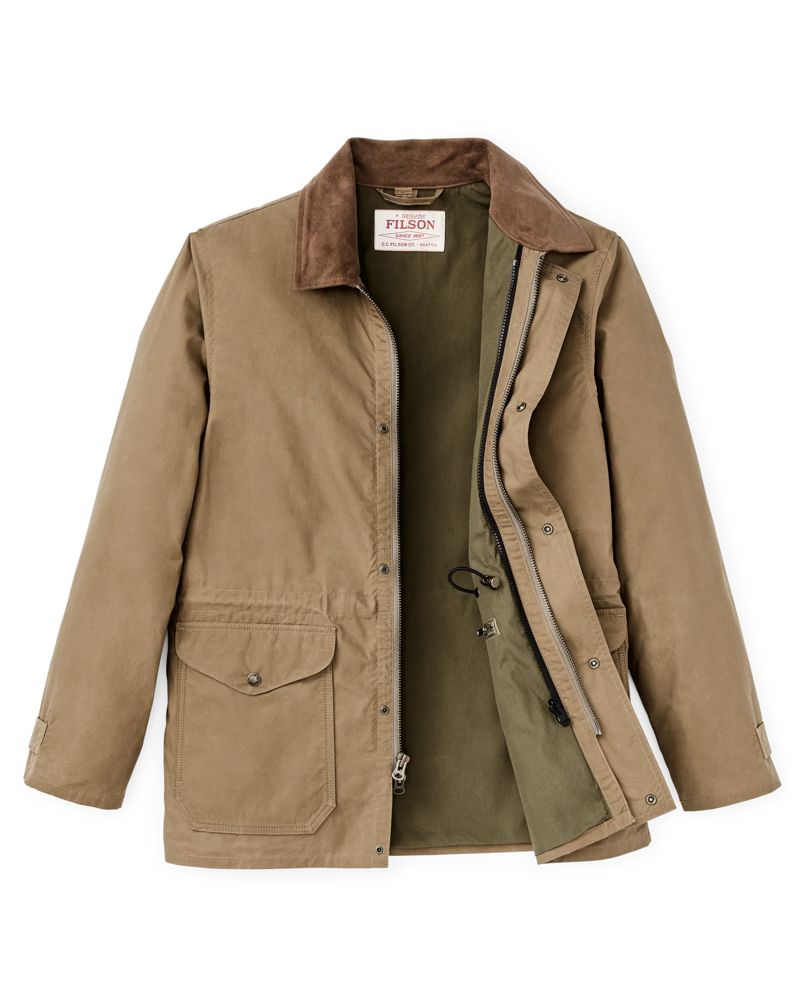 Dry Wax Mile Marker Coat - Dark Beige - Image 7