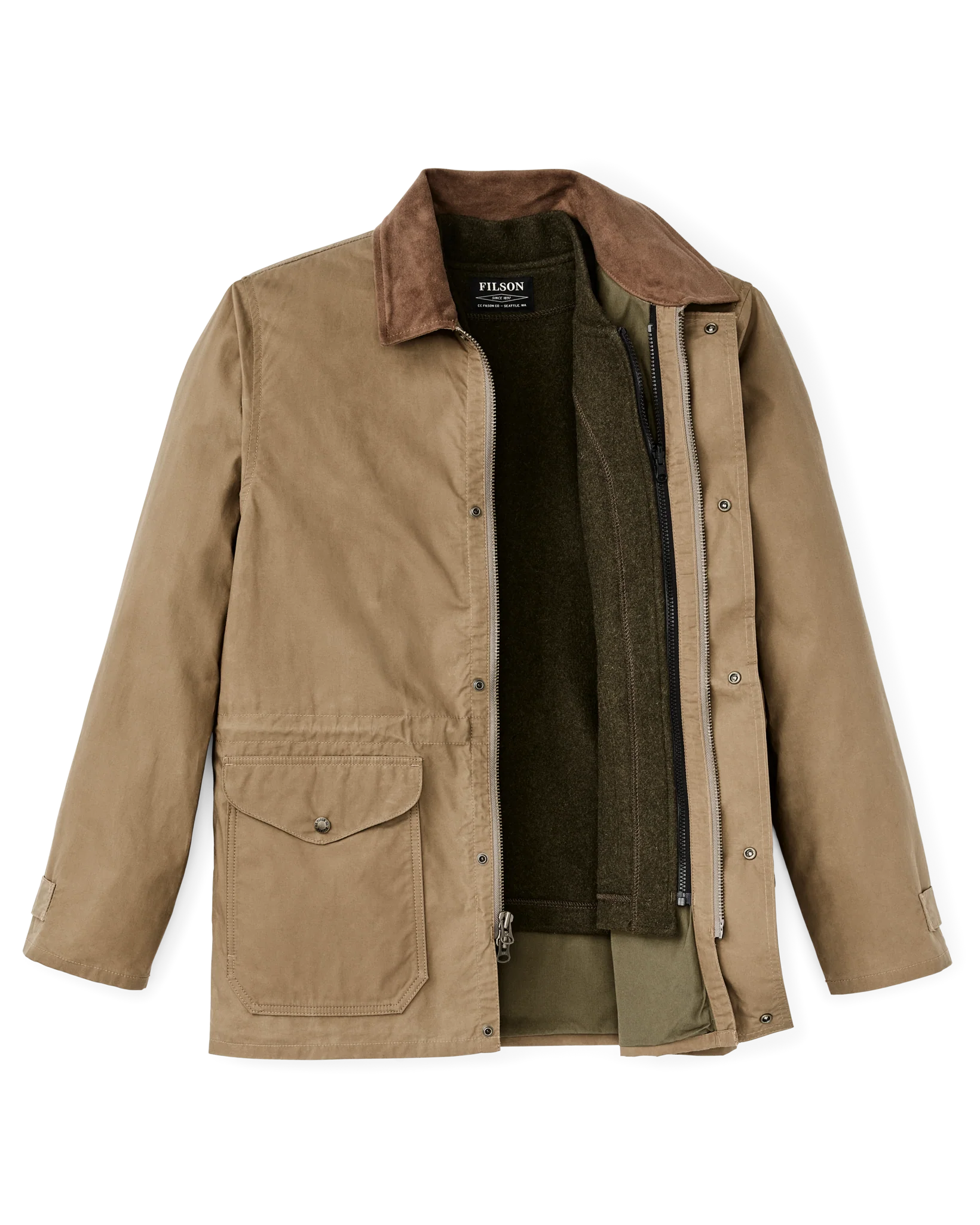 Dry Wax Mile Marker Coat - Dark Beige - Image 8