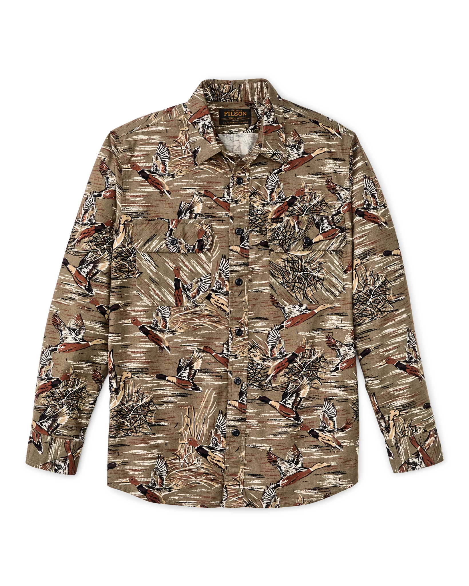 Field Flannel Shirt - Brown / Marsh Mallards