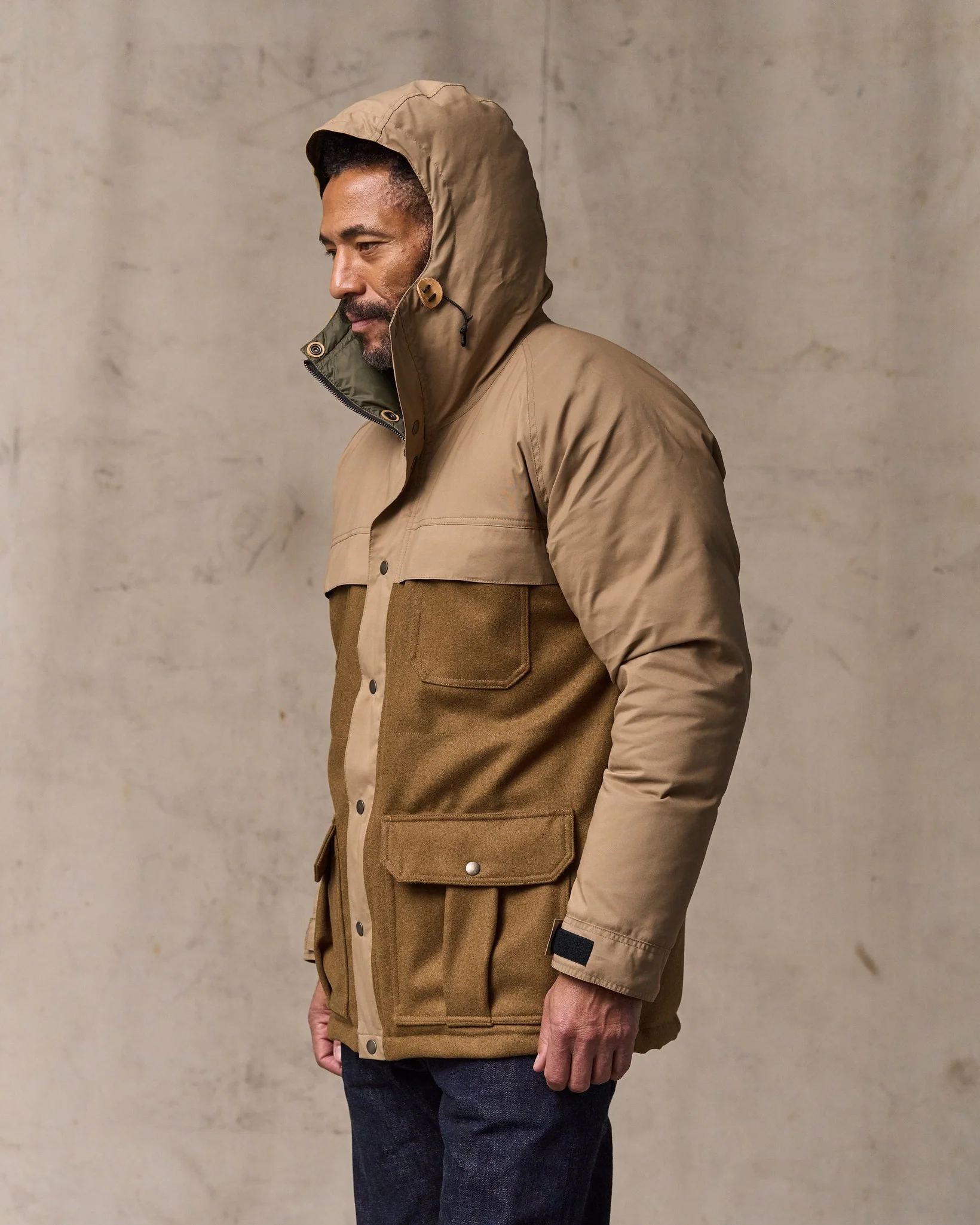 Filson X Crescent Down Works Parka - Dark Tan / Tan - Image 6