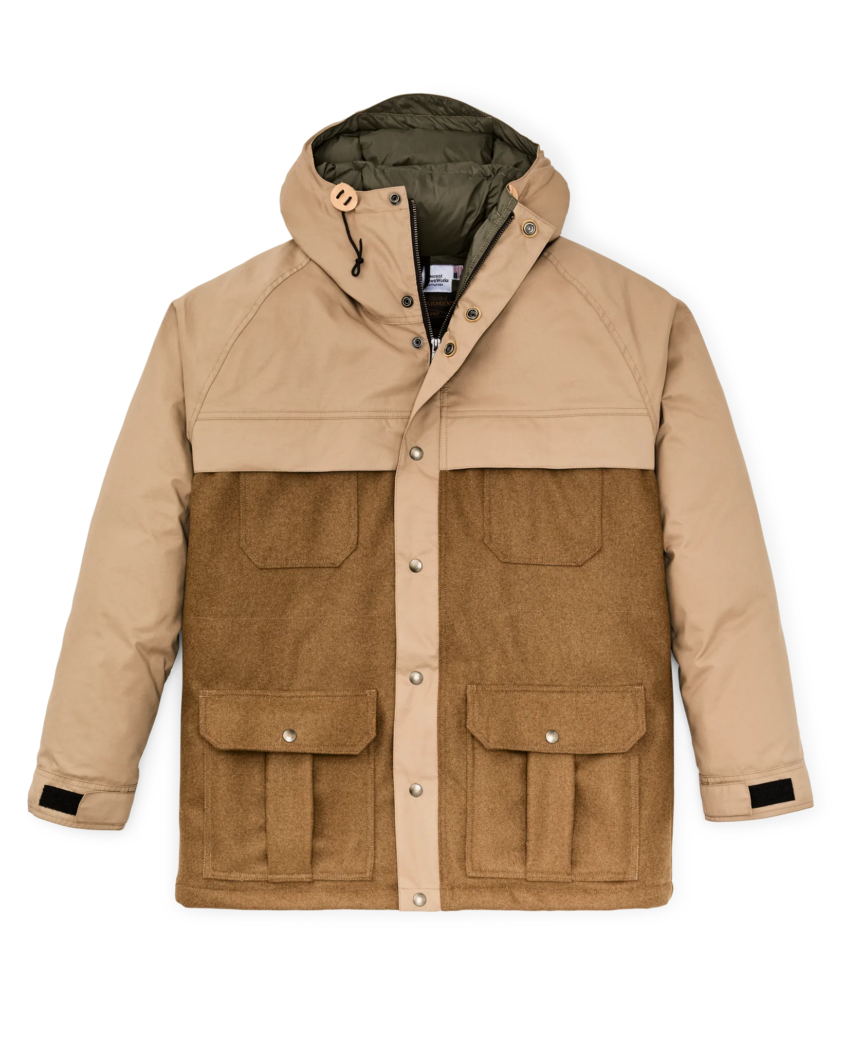 Filson X Crescent Down Works Parka - Dark Tan / Tan - Image 8