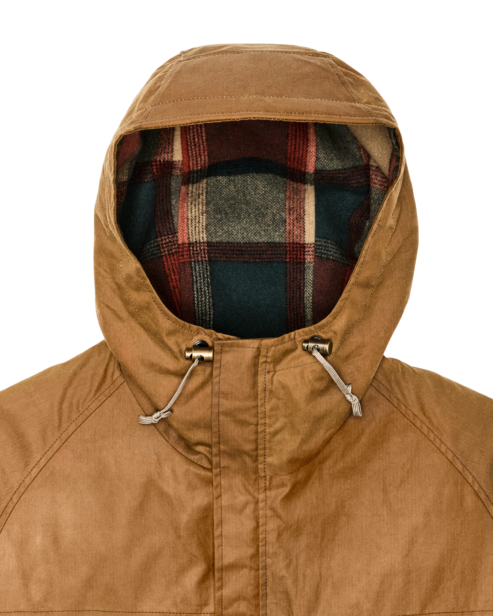 Filson X Freeman Wool Lined Raincoat - Dark Tan / Amber Spruce - Image 6