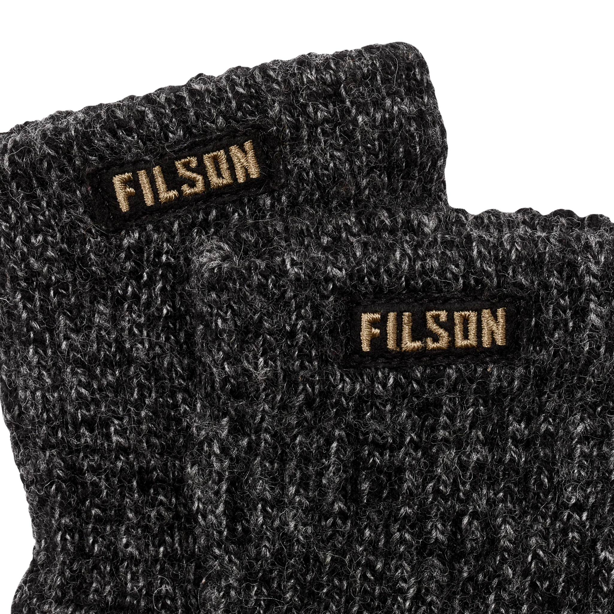 Fingerless Knit Gloves - Charcoal - Image 2