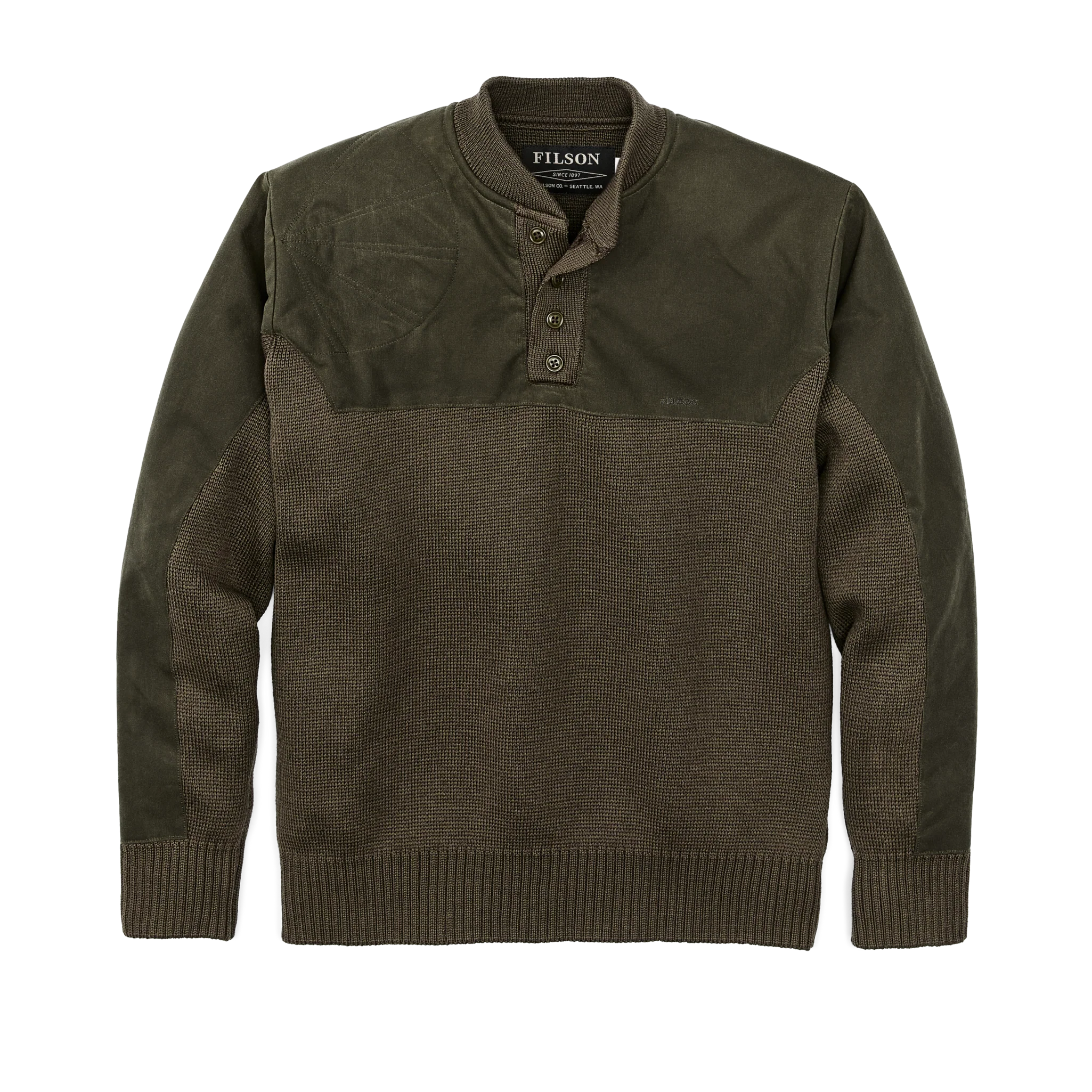 Henley Guide Sweater - Peat Green - Image 3