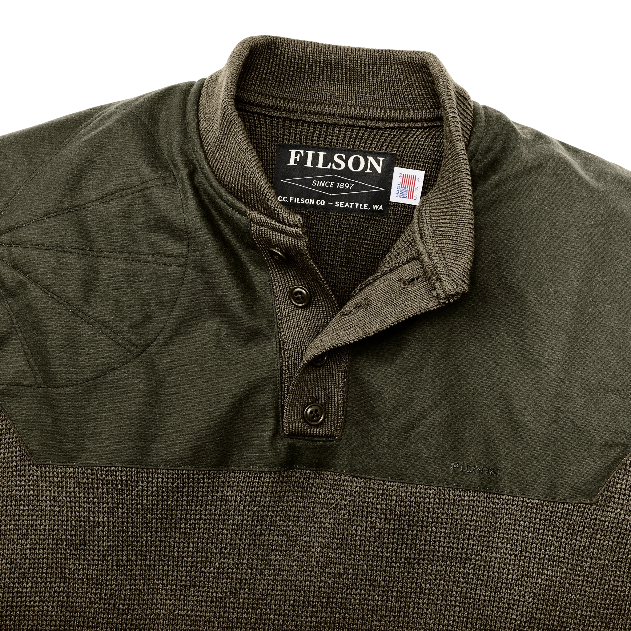 Henley Guide Sweater - Peat Green - Image 7
