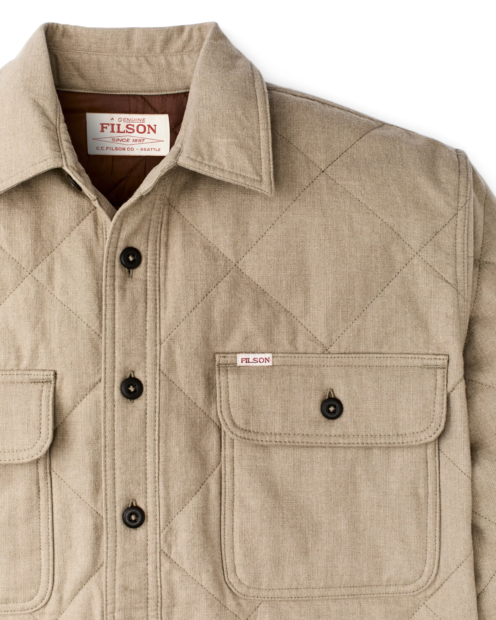 Insulated Flannel Shirt - Warm Khaki - Image 4