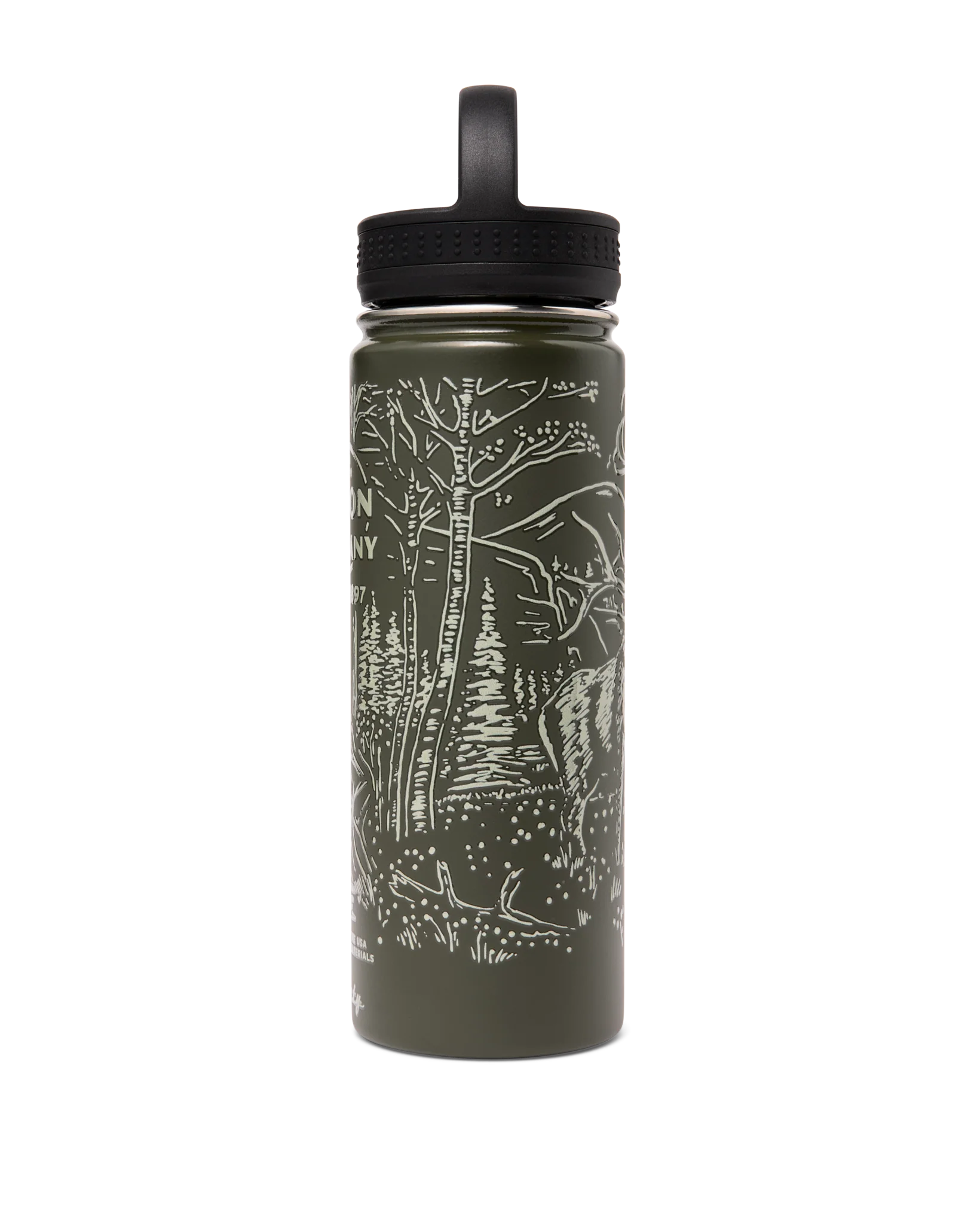 Insulated Water Bottle - Green / Wildlife - Image 3
