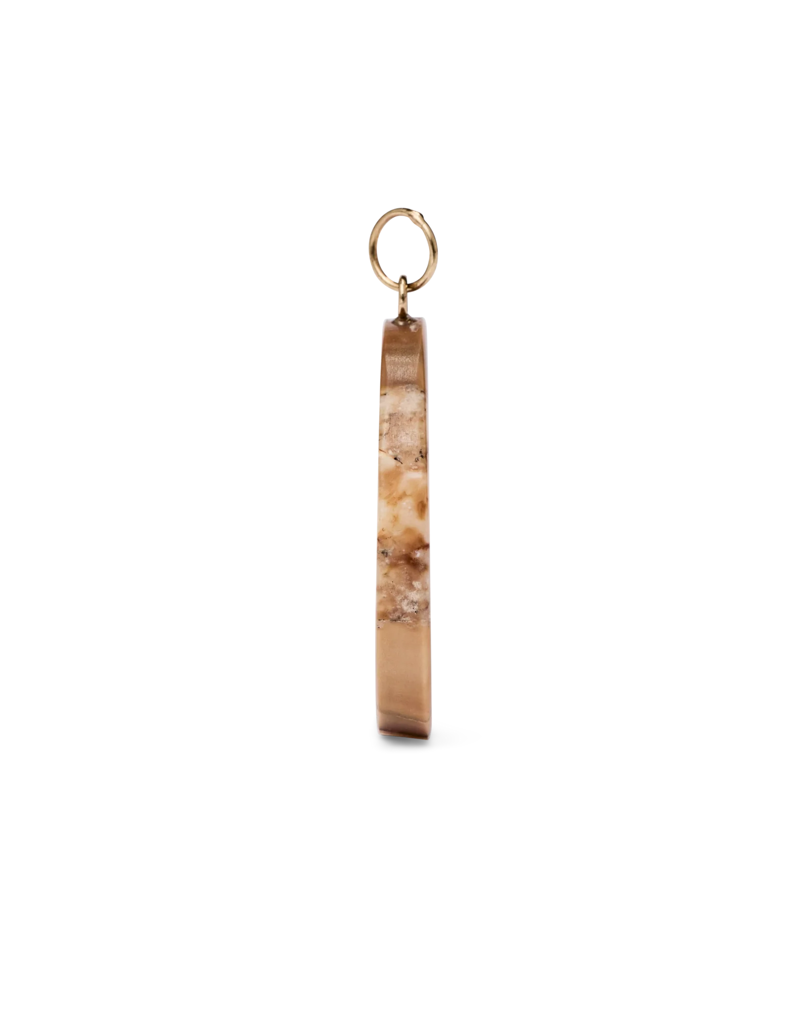 Ivory Jacks  14k Fossil Tusk Pendant - 14kyg - Image 6