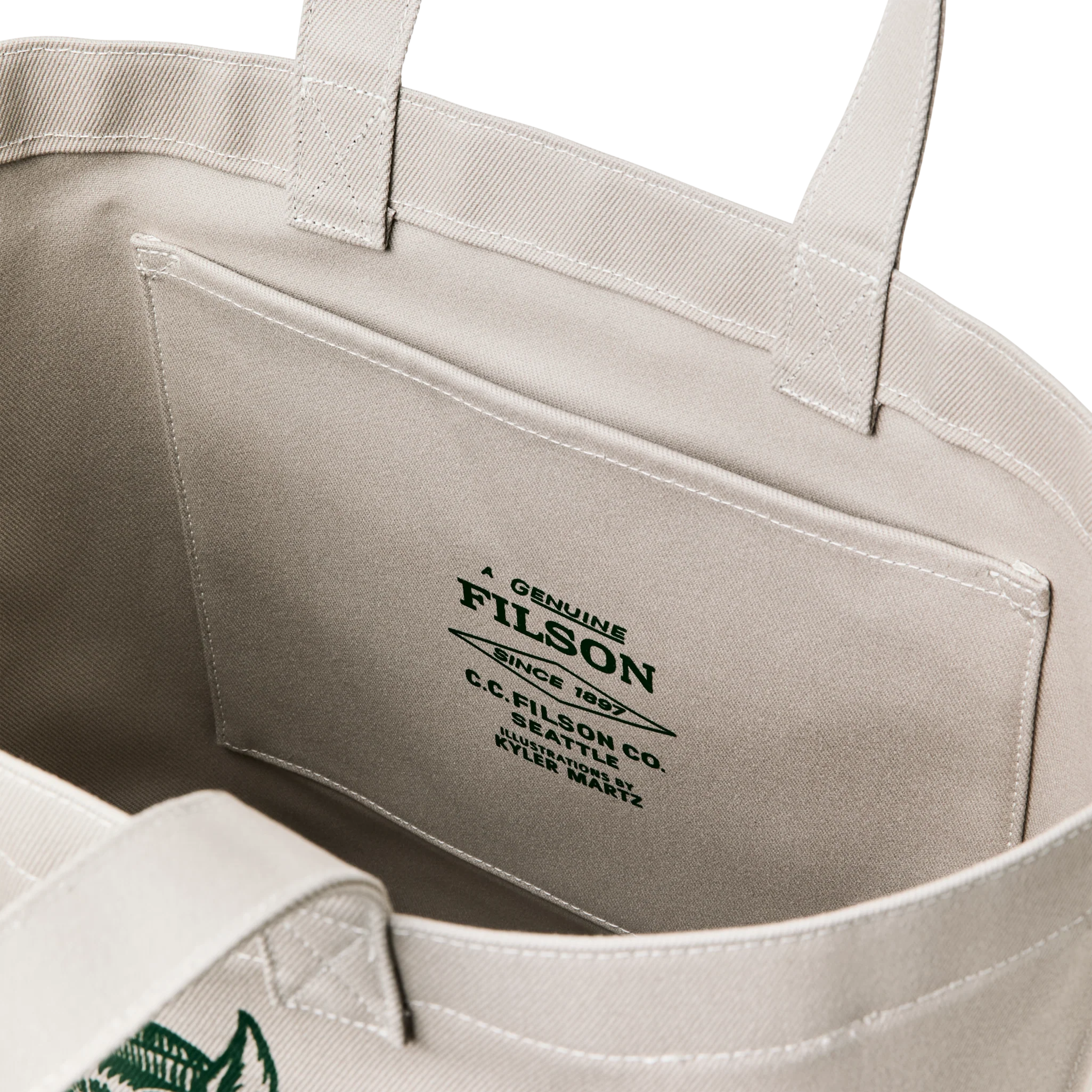 Kyler Martz Graphic Utility Tote - Twine / Wolf - Image 4