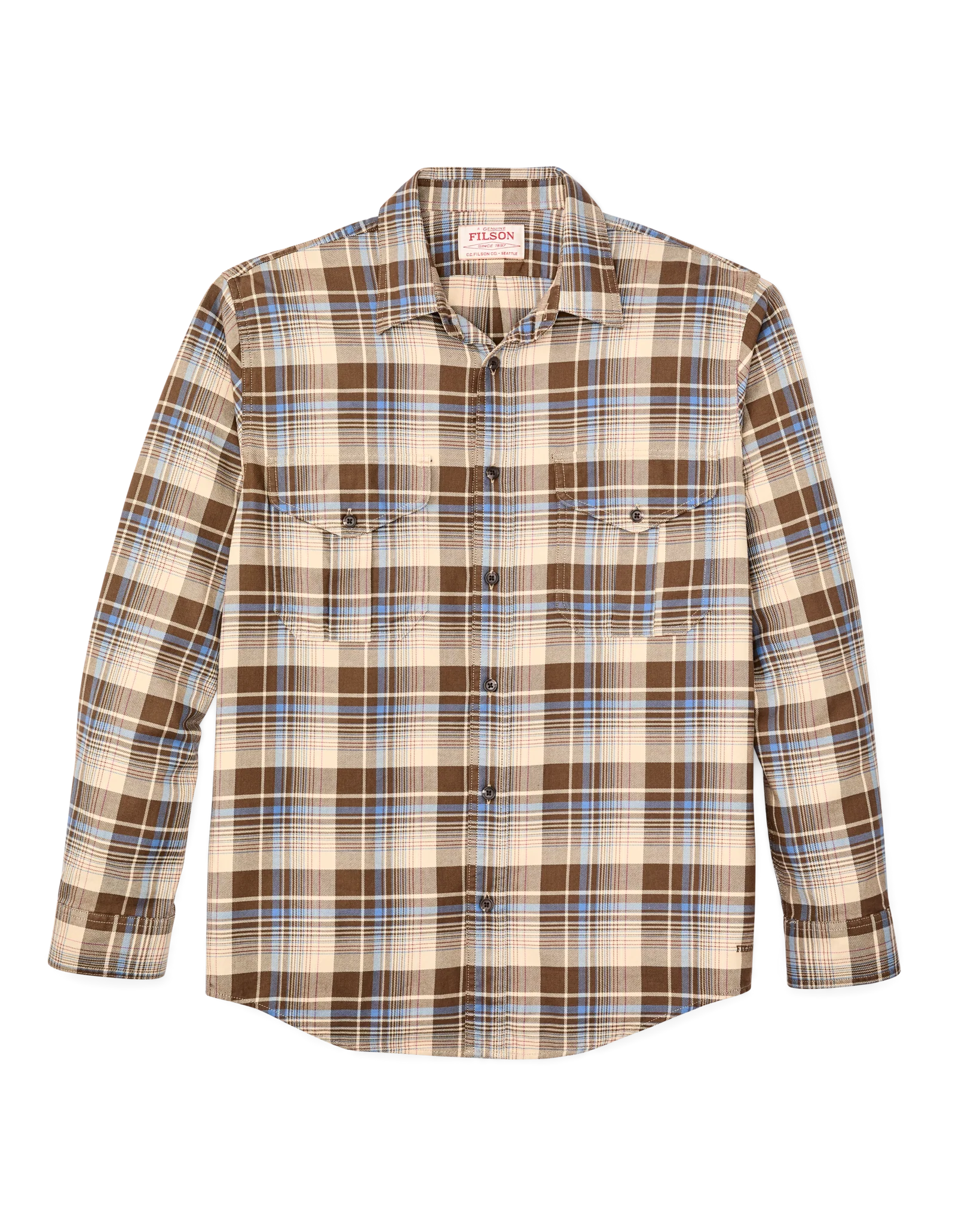 Lightweight Alaskan Guide Shirt - Cream / Blue / Multi Plaid