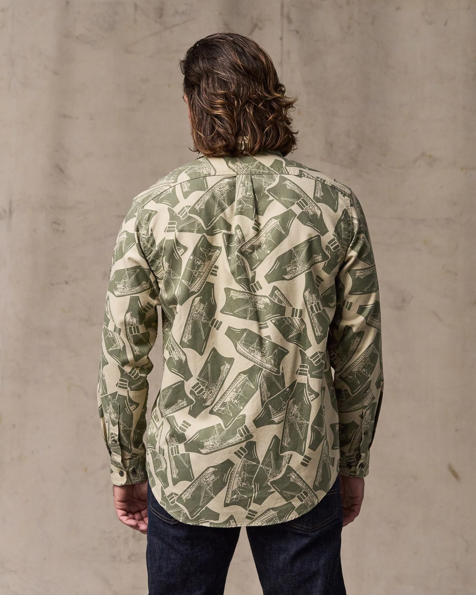 Lightweight Alaskan Guide Shirt - Khaki / Print - Image 3