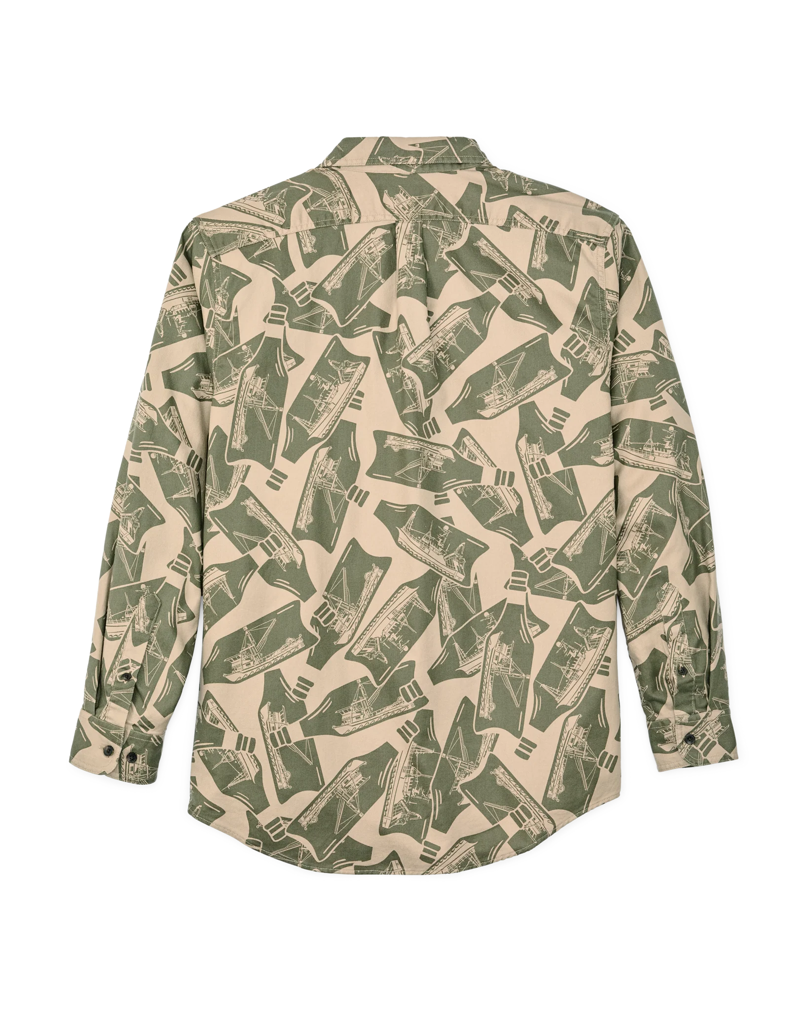 Lightweight Alaskan Guide Shirt - Khaki / Print - Image 6