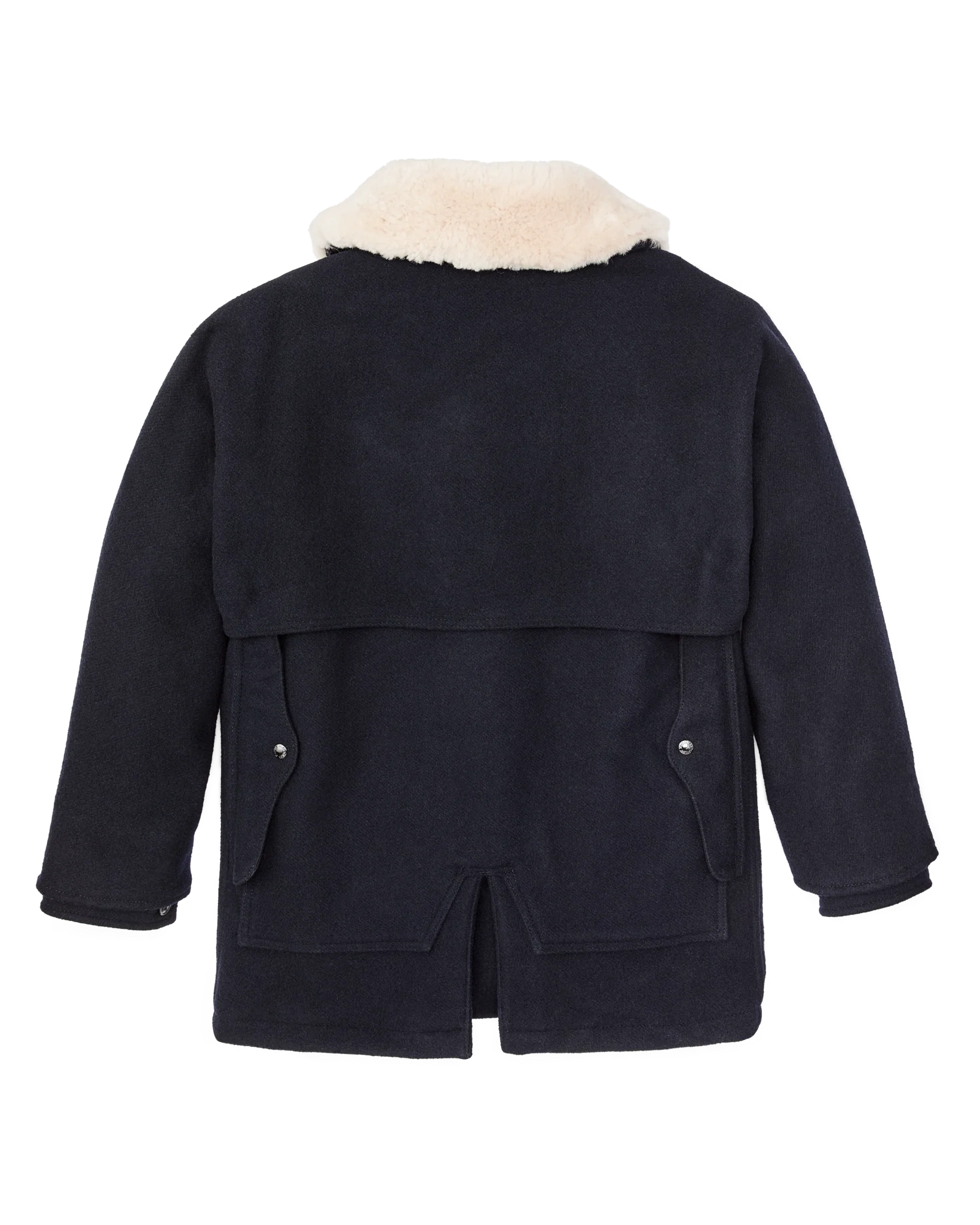 Lined Mackinaw Wool Packer Coat - Dark Navy - Image 4