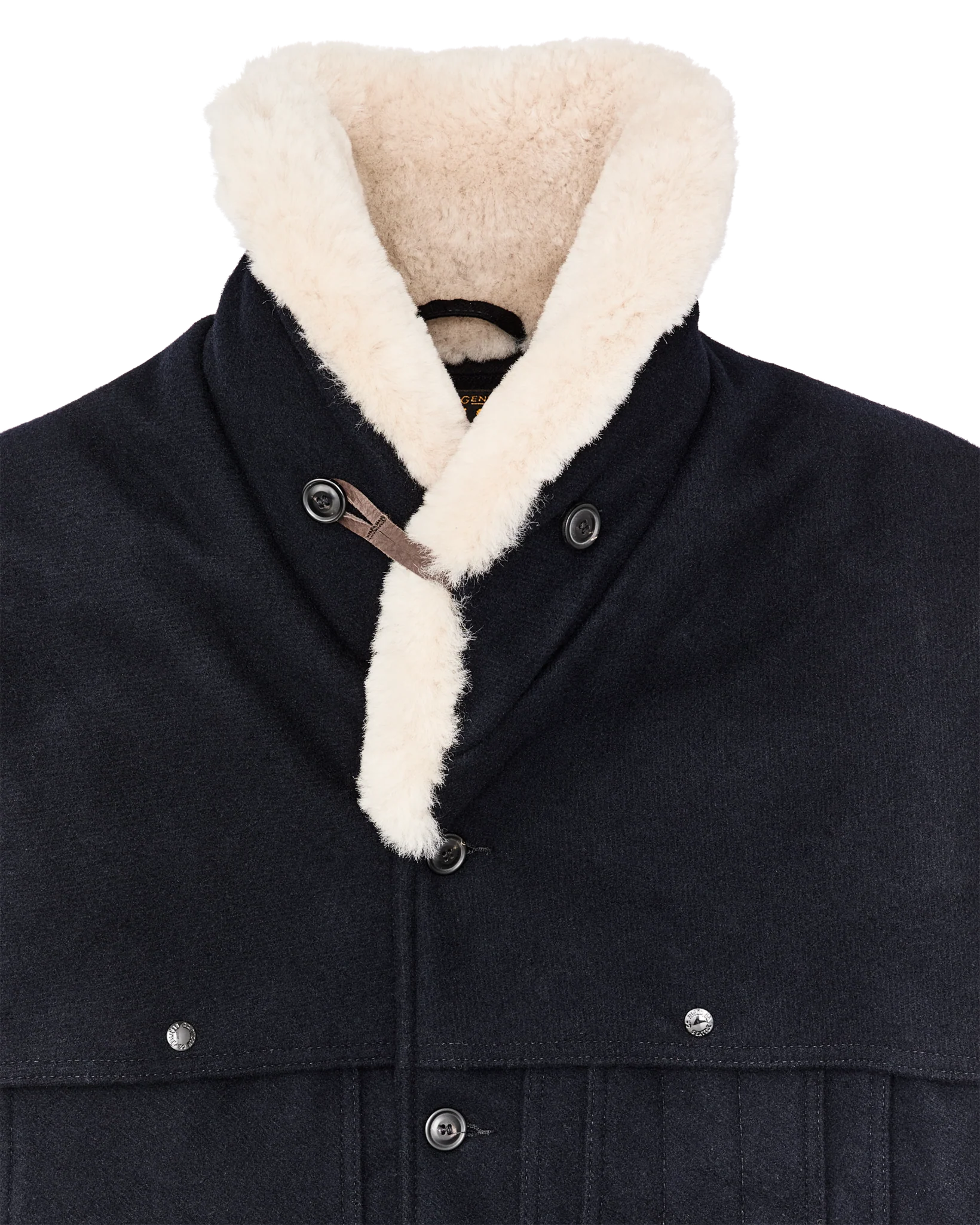 Lined Mackinaw Wool Packer Coat - Dark Navy - Image 6