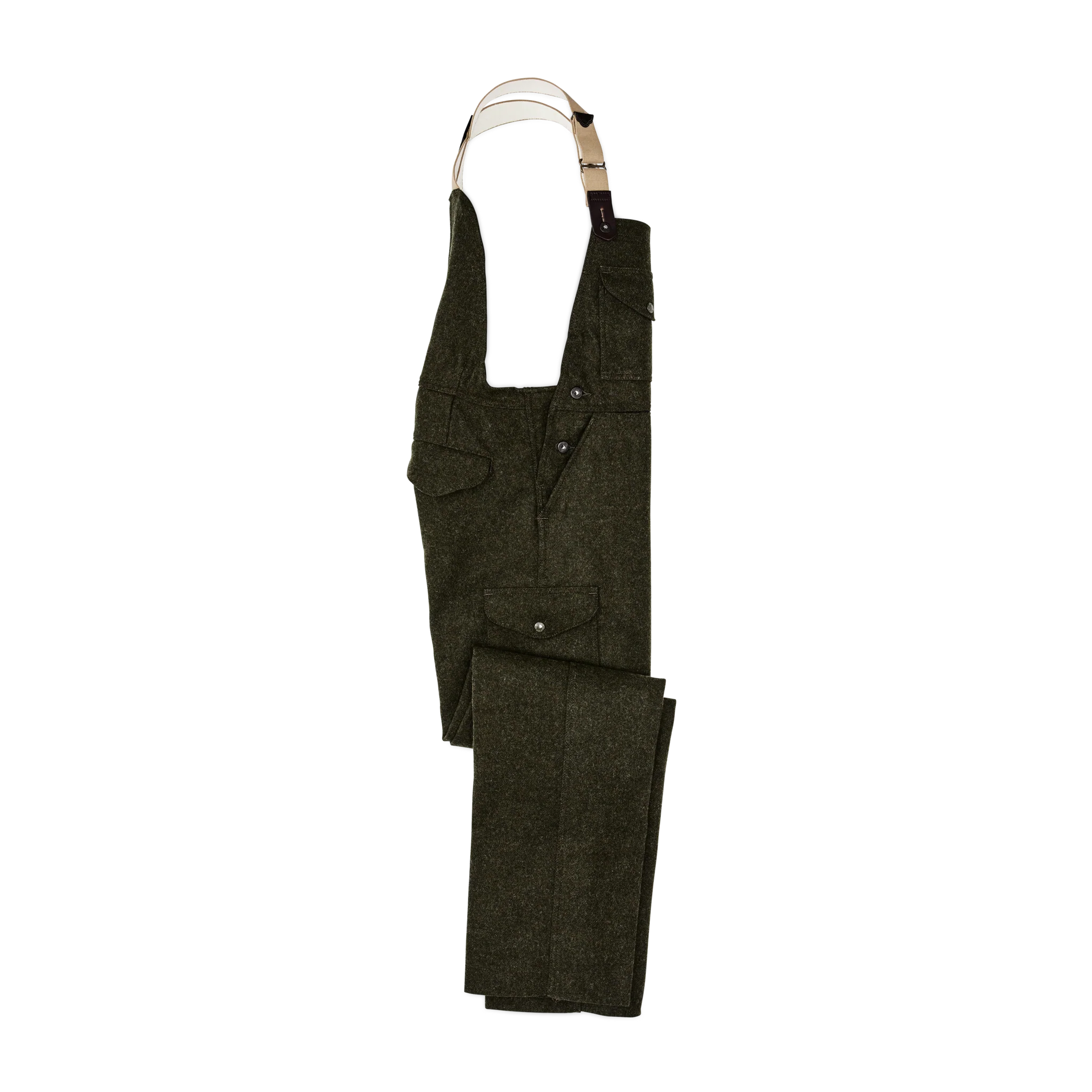 Mackinaw Wool Bibs - Forest Green - Image 4