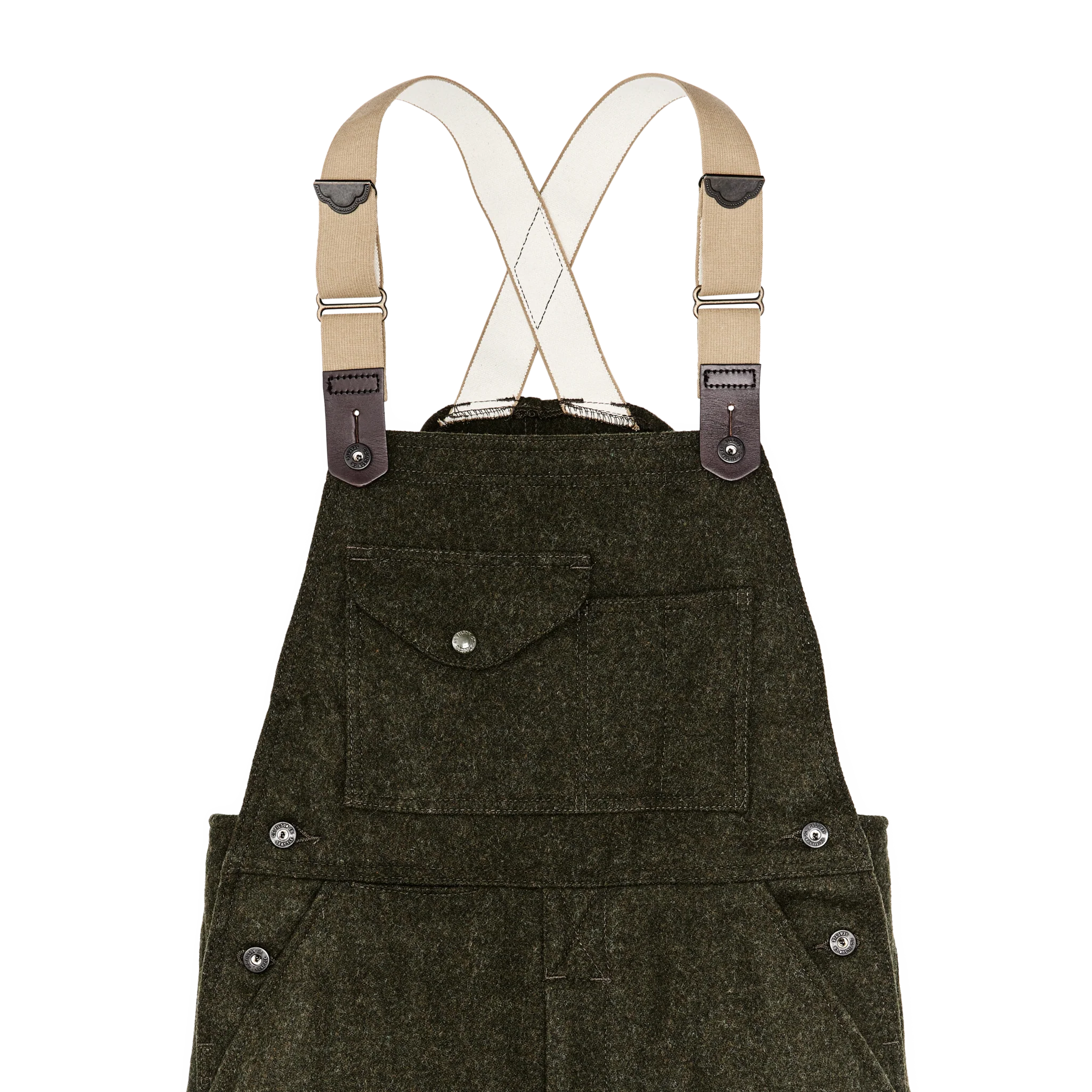 Mackinaw Wool Bibs - Forest Green - Image 5