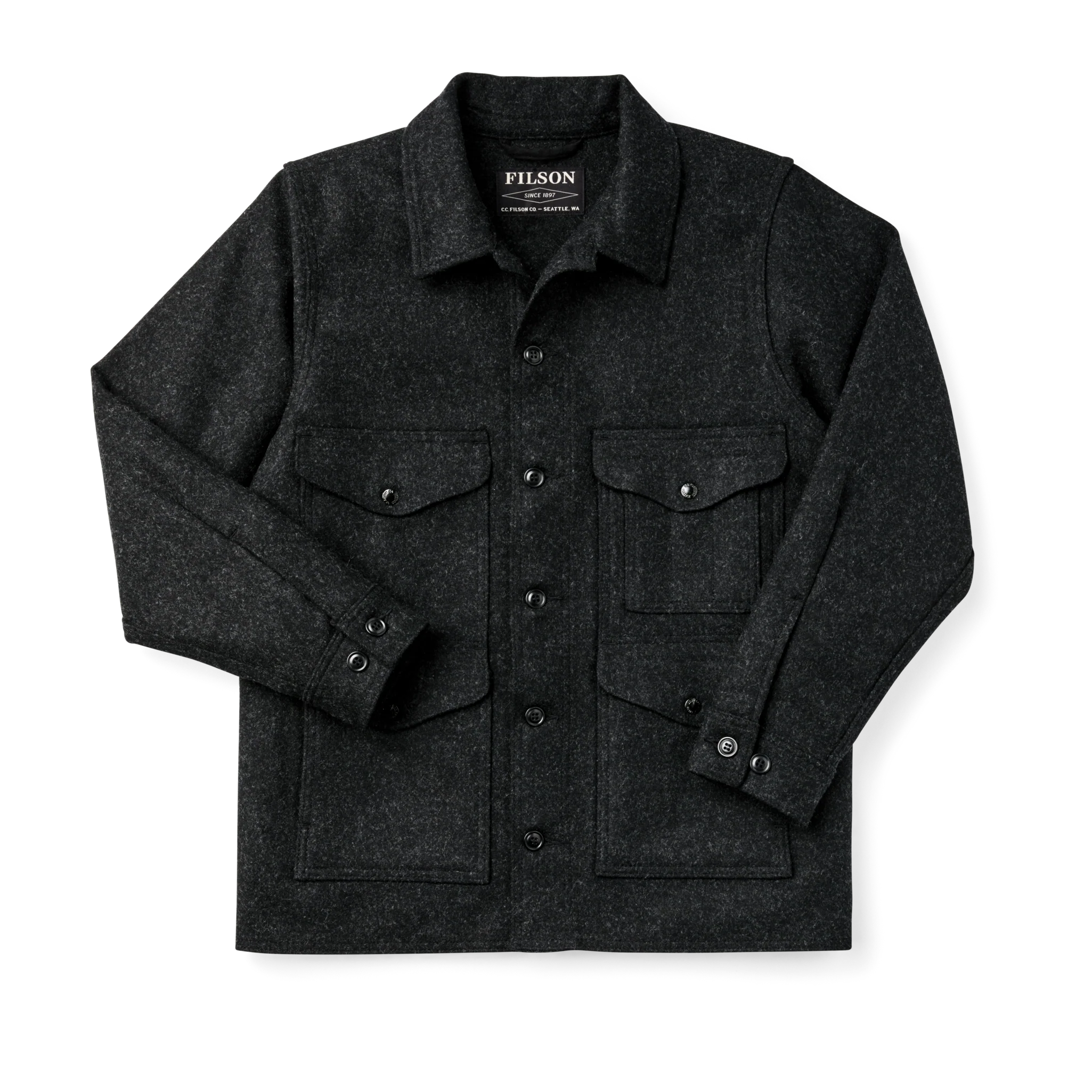 Mackinaw Wool Cruiser Jacket - Charcoal - Image 5