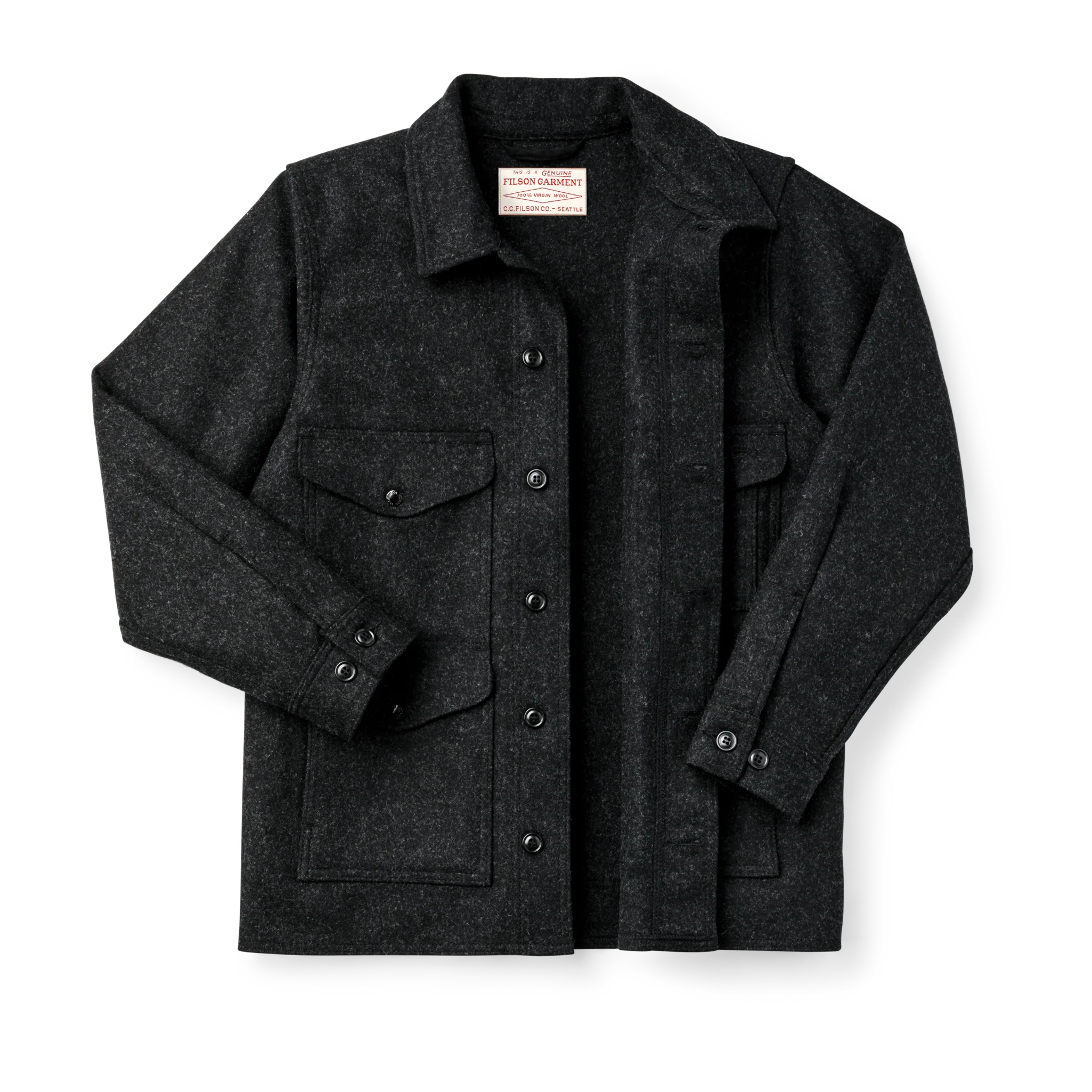 Mackinaw Wool Cruiser Jacket - Charcoal - Image 7