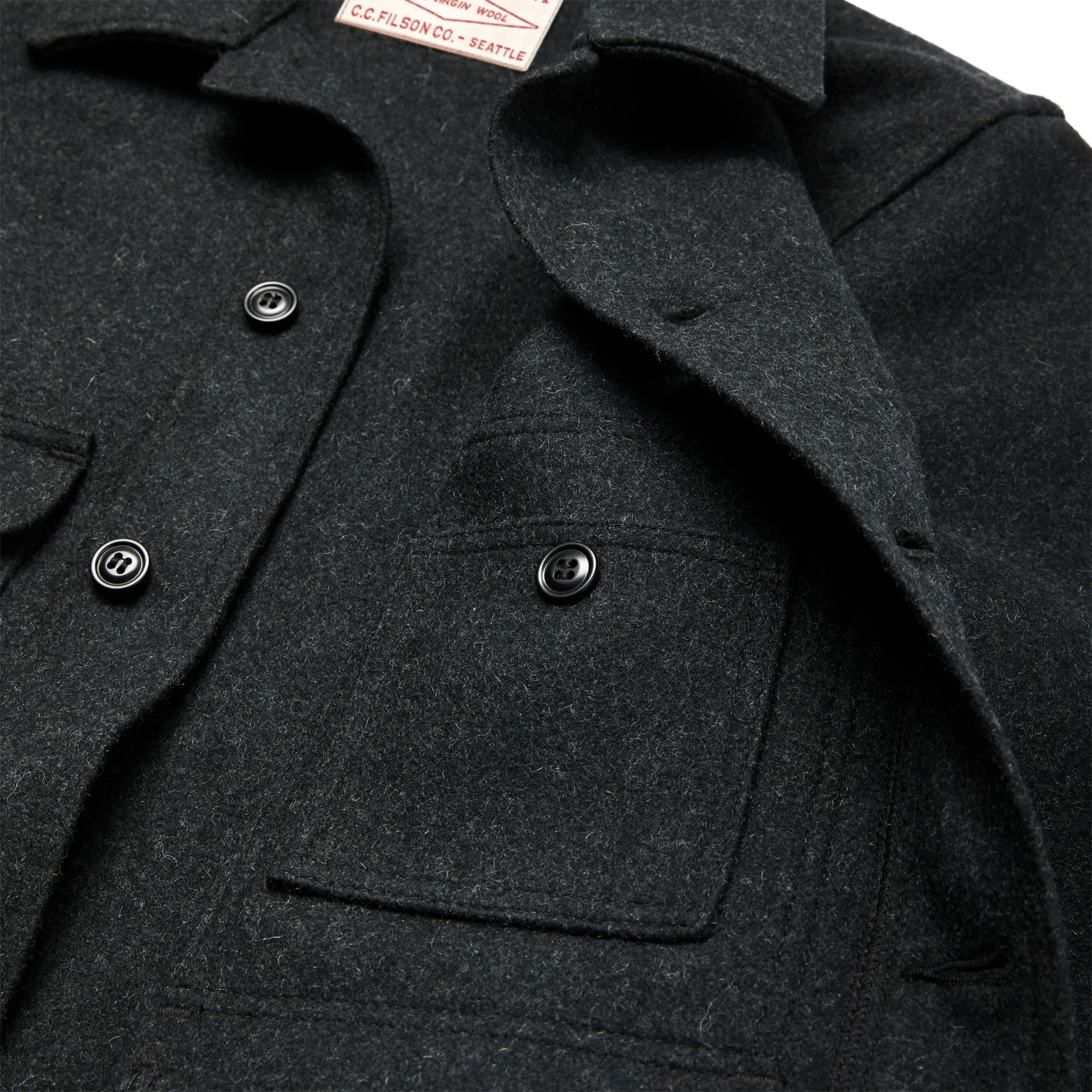 Mackinaw Wool Cruiser Jacket - Charcoal - Image 8