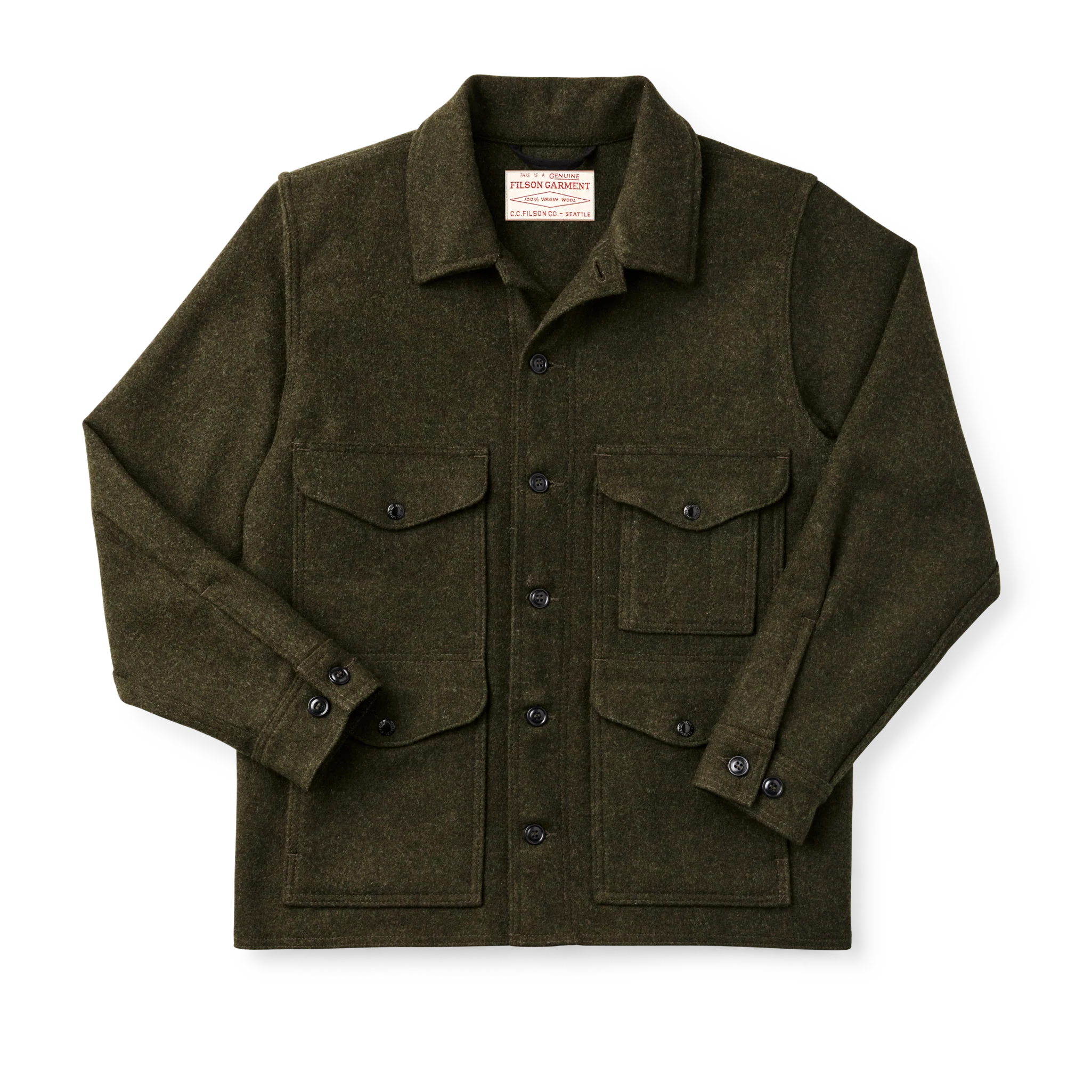 Mackinaw Wool Cruiser Jacket - Forest Green - Image 3