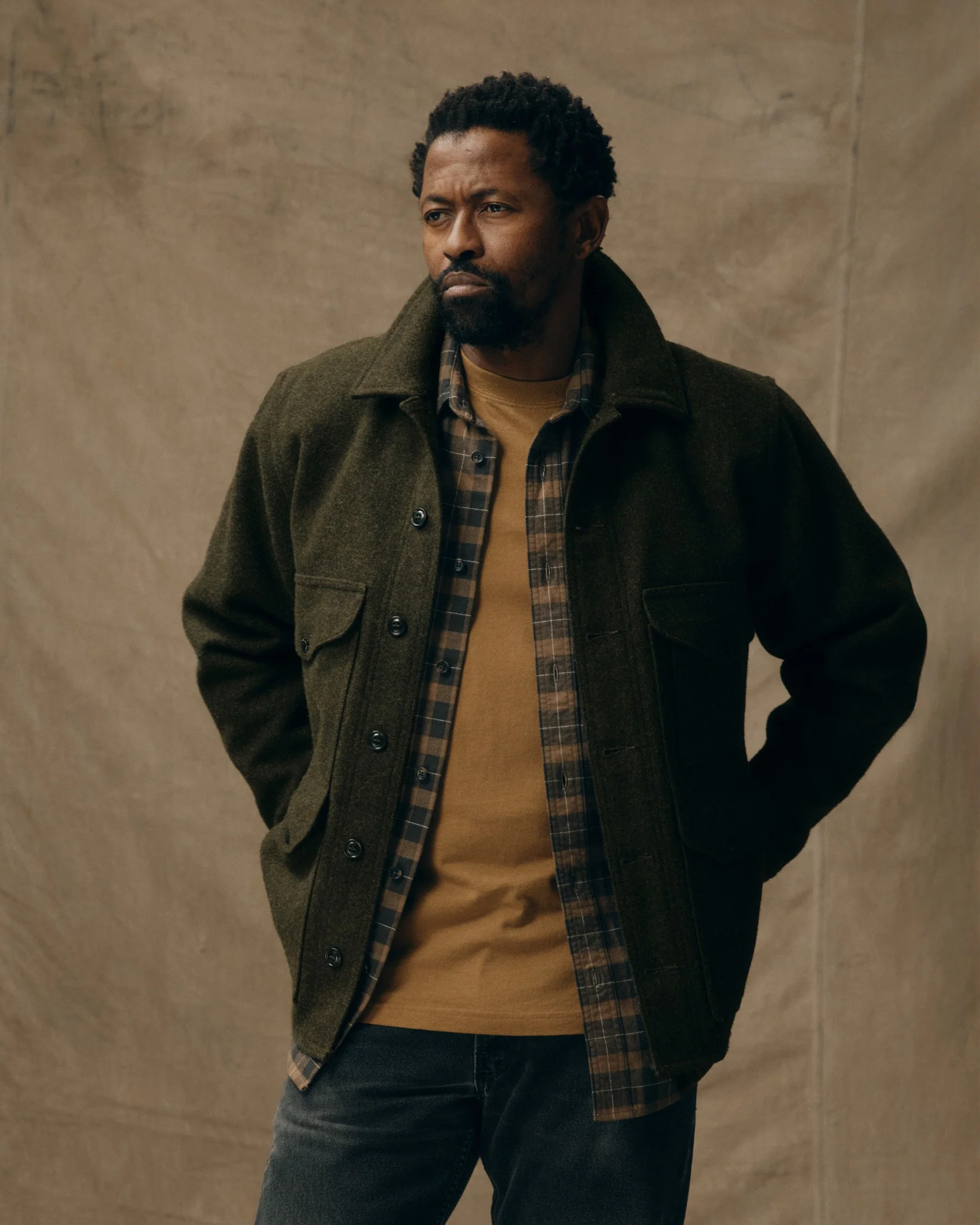 Mackinaw Wool Cruiser Jacket - Forest Green - Image 6