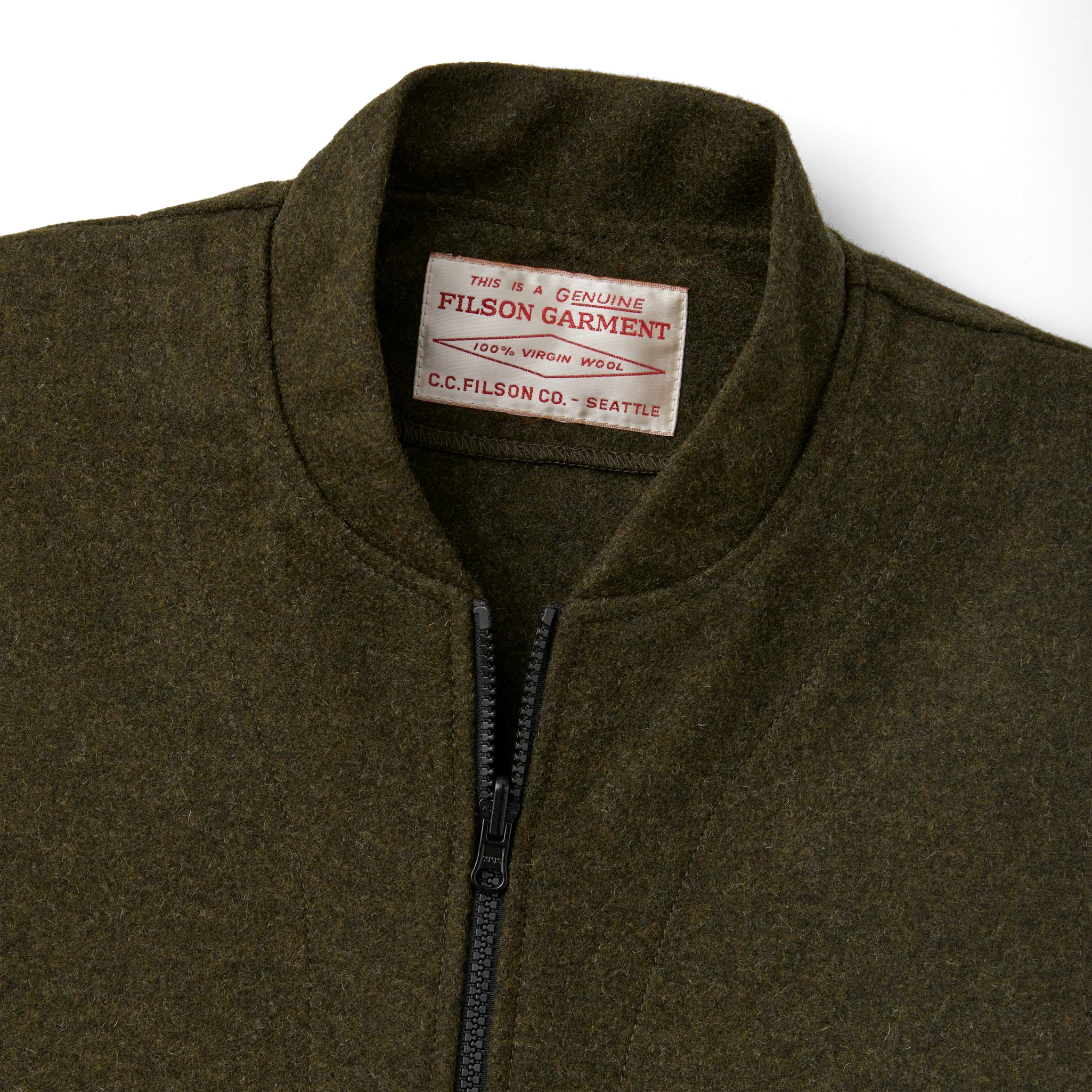 Mackinaw Wool Vest Liner - Forest Green - Image 3