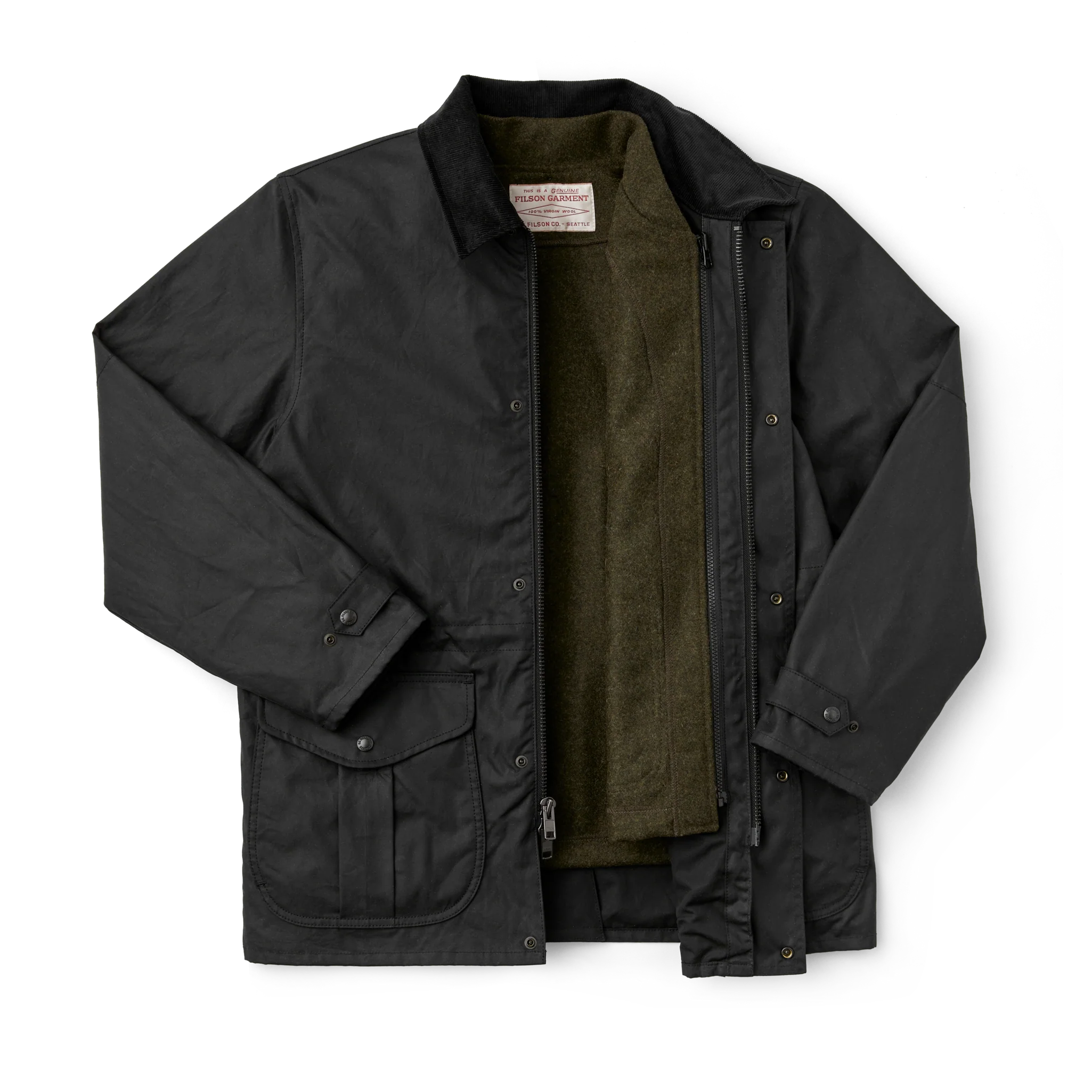 Mackinaw Wool Vest Liner - Forest Green - Image 4