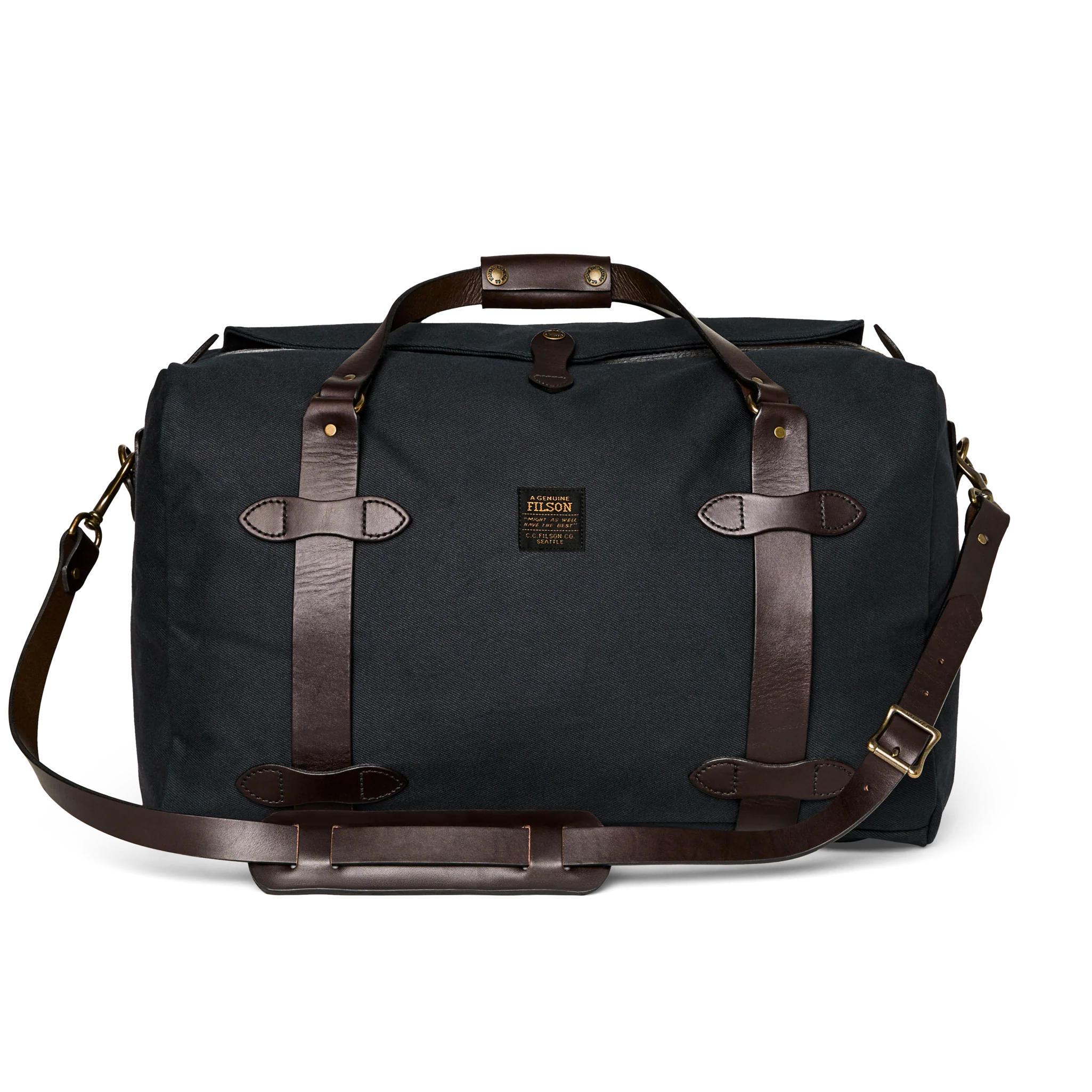 Medium Rugged Twill Duffle Bag - Navy - Image 3