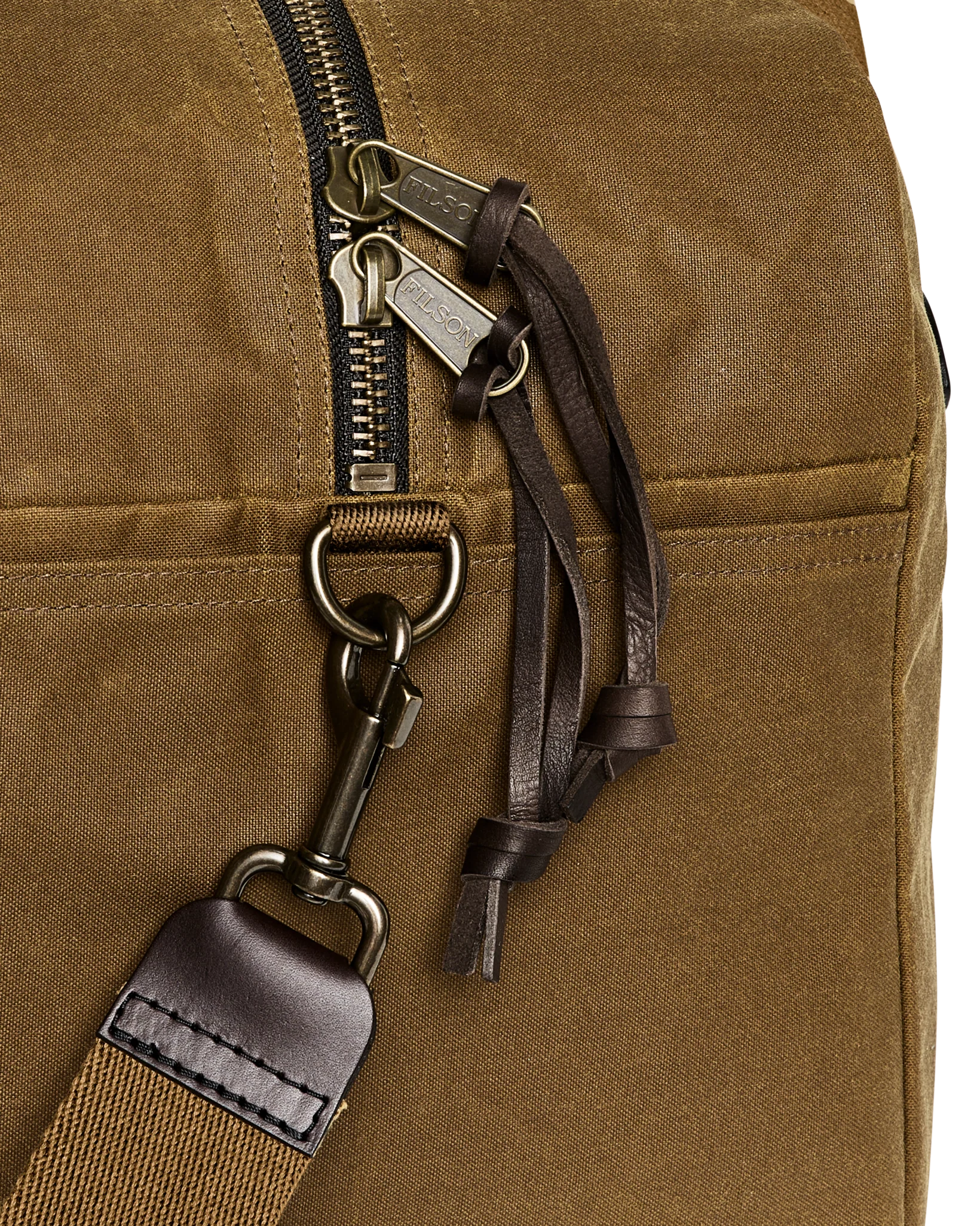 Medium Tin Cloth Duffle Bag - Dark Tan - Image 6