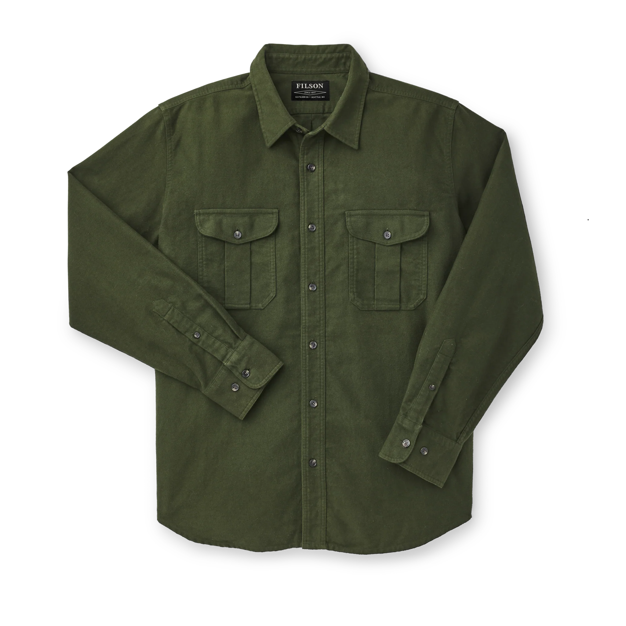 Moleskin Seattle Shirt - Dark Olive - Image 3