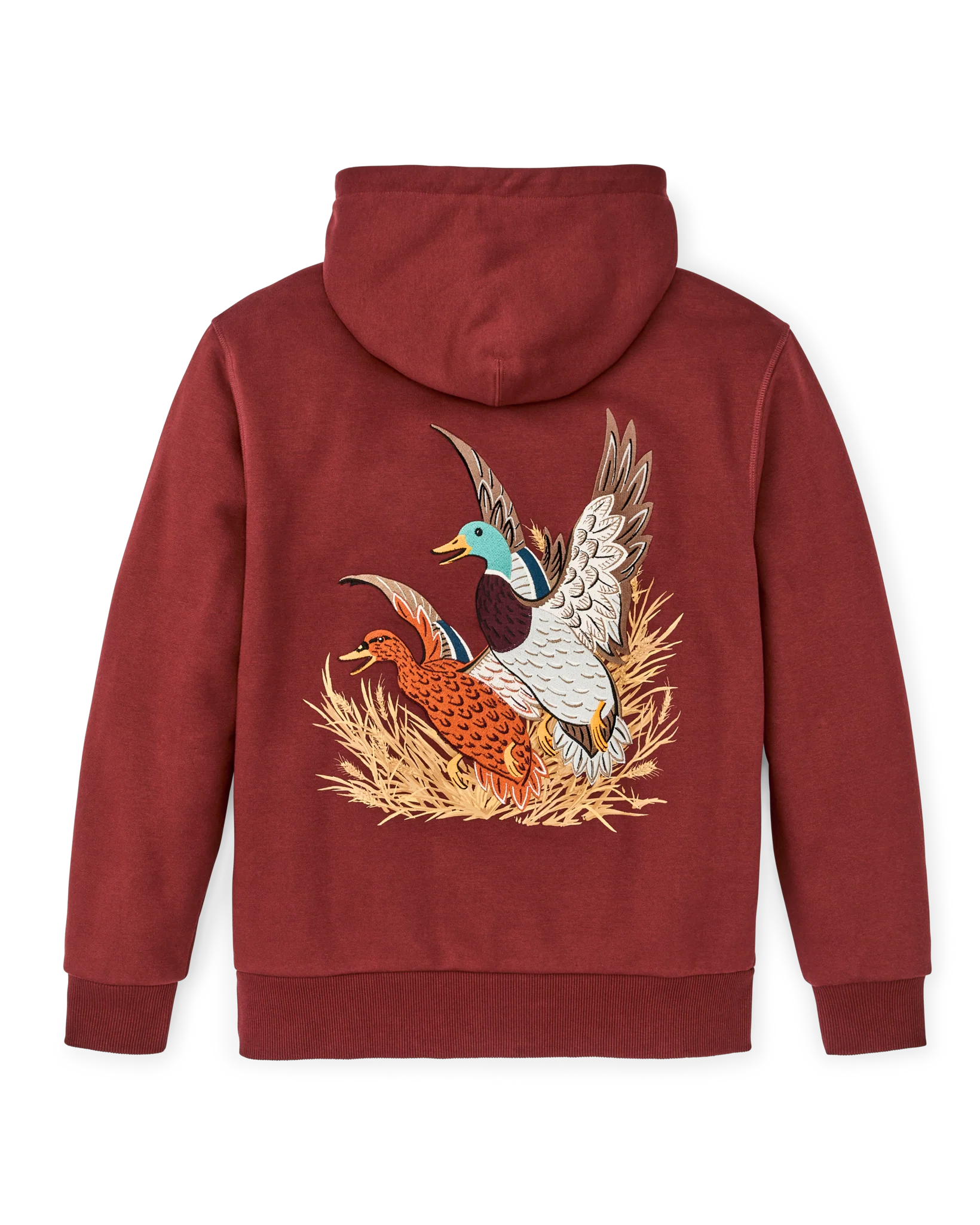 Prospector Embroidered Hoodie - Fired Brick / Ducks - Image 2