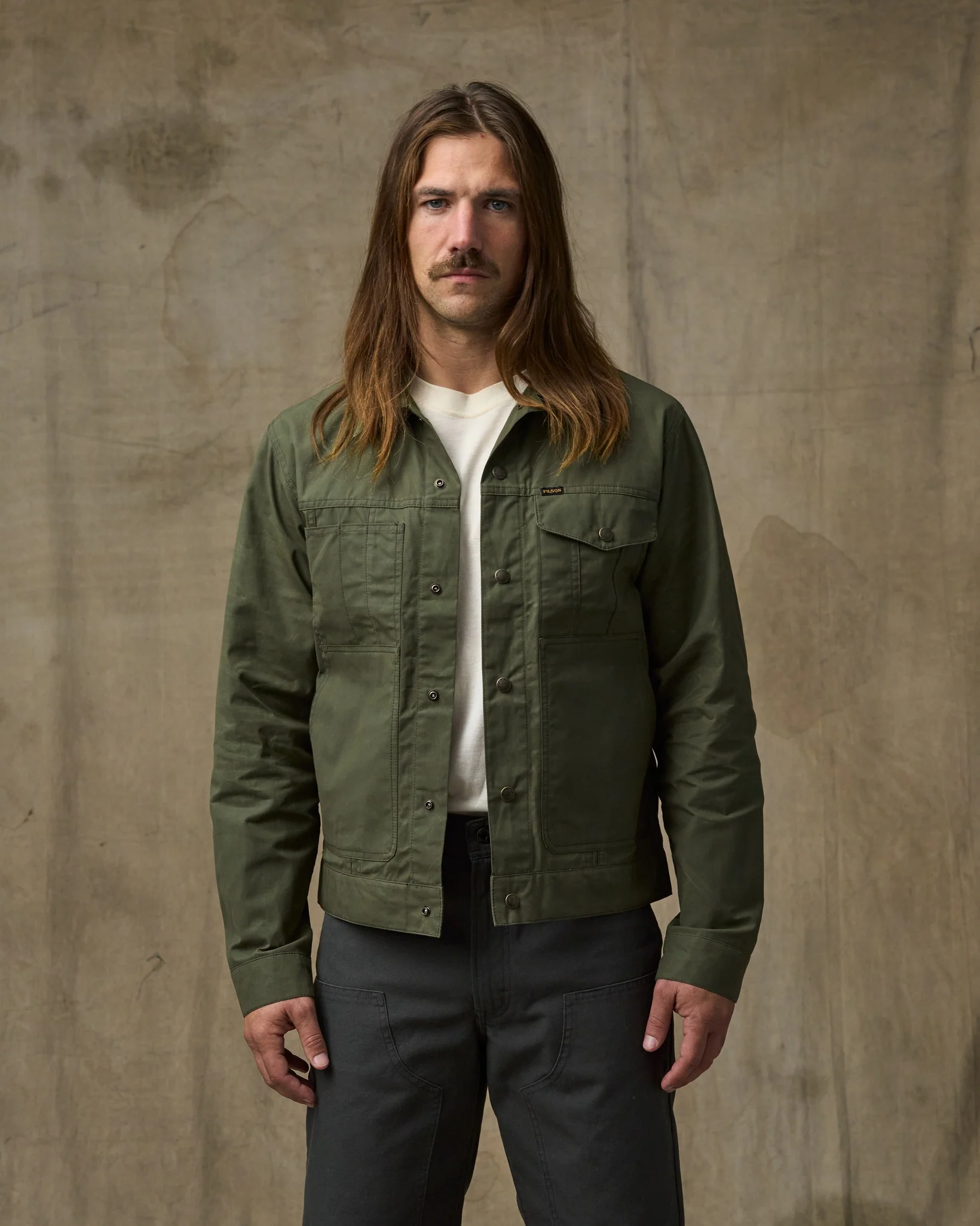 Dry Wax Short Cruiser Jacket - Olive - Image 3