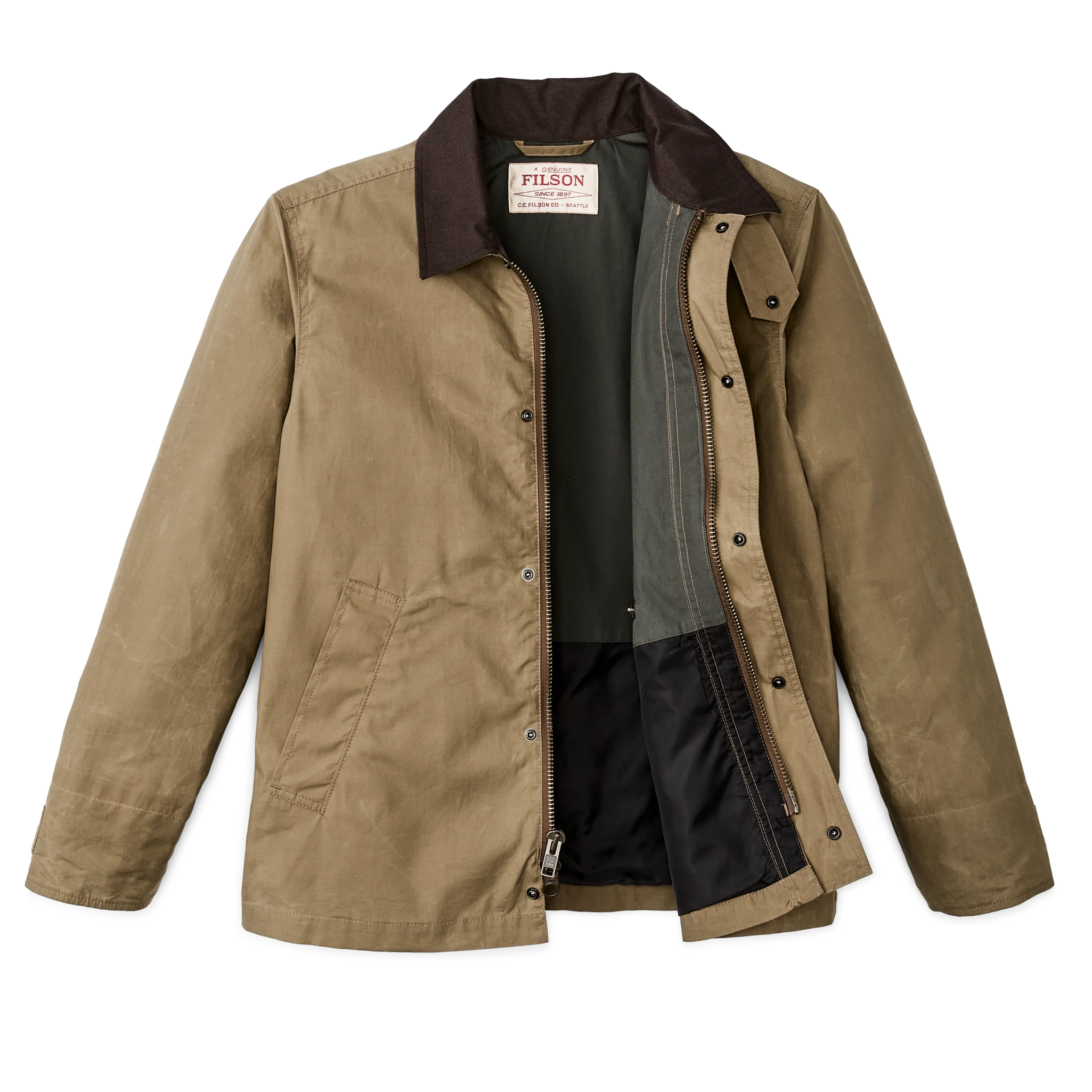 Dry Wax Short Field Jacket - Dark Beige - Image 3